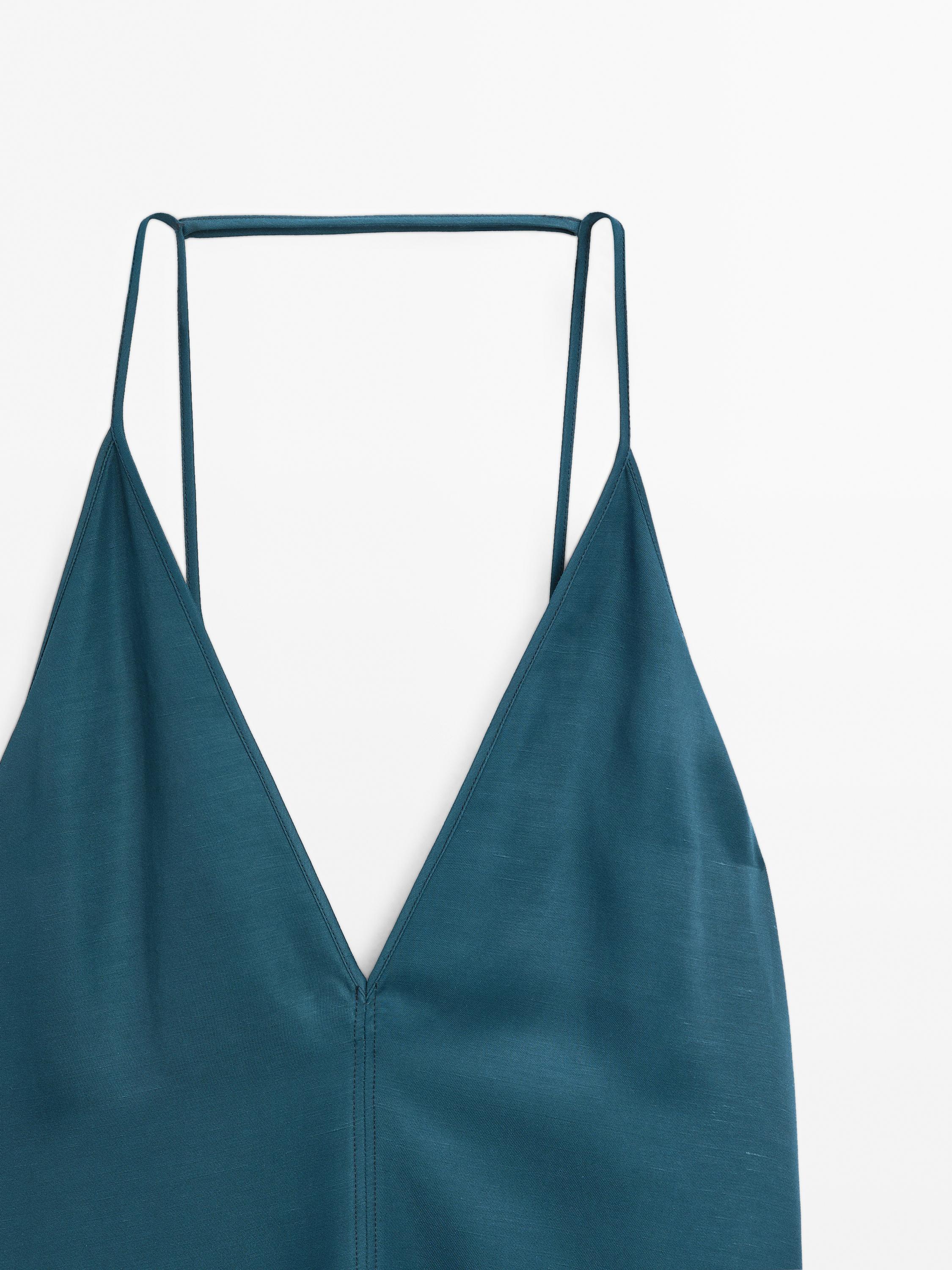 Long flowing V-neck dress