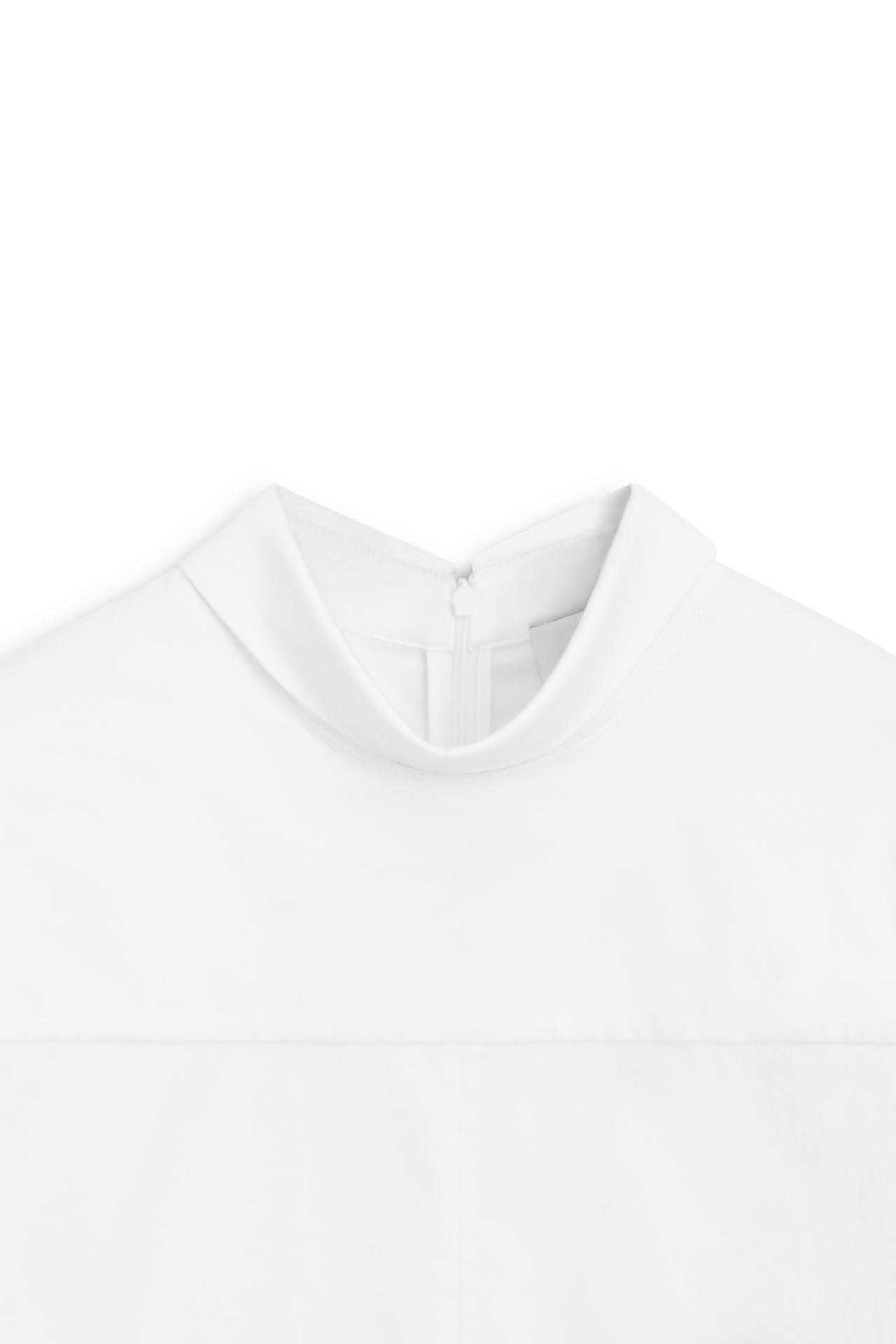 High neck zipper blouse - LIMITED EDITION — WHITE