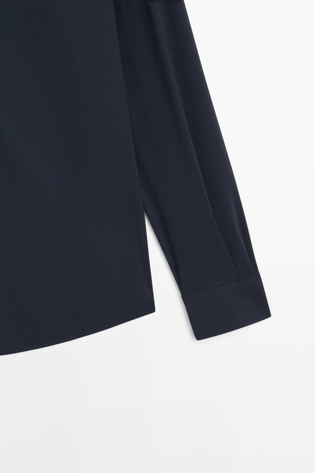Slim fit stretch shirt — NAVY BLUE
