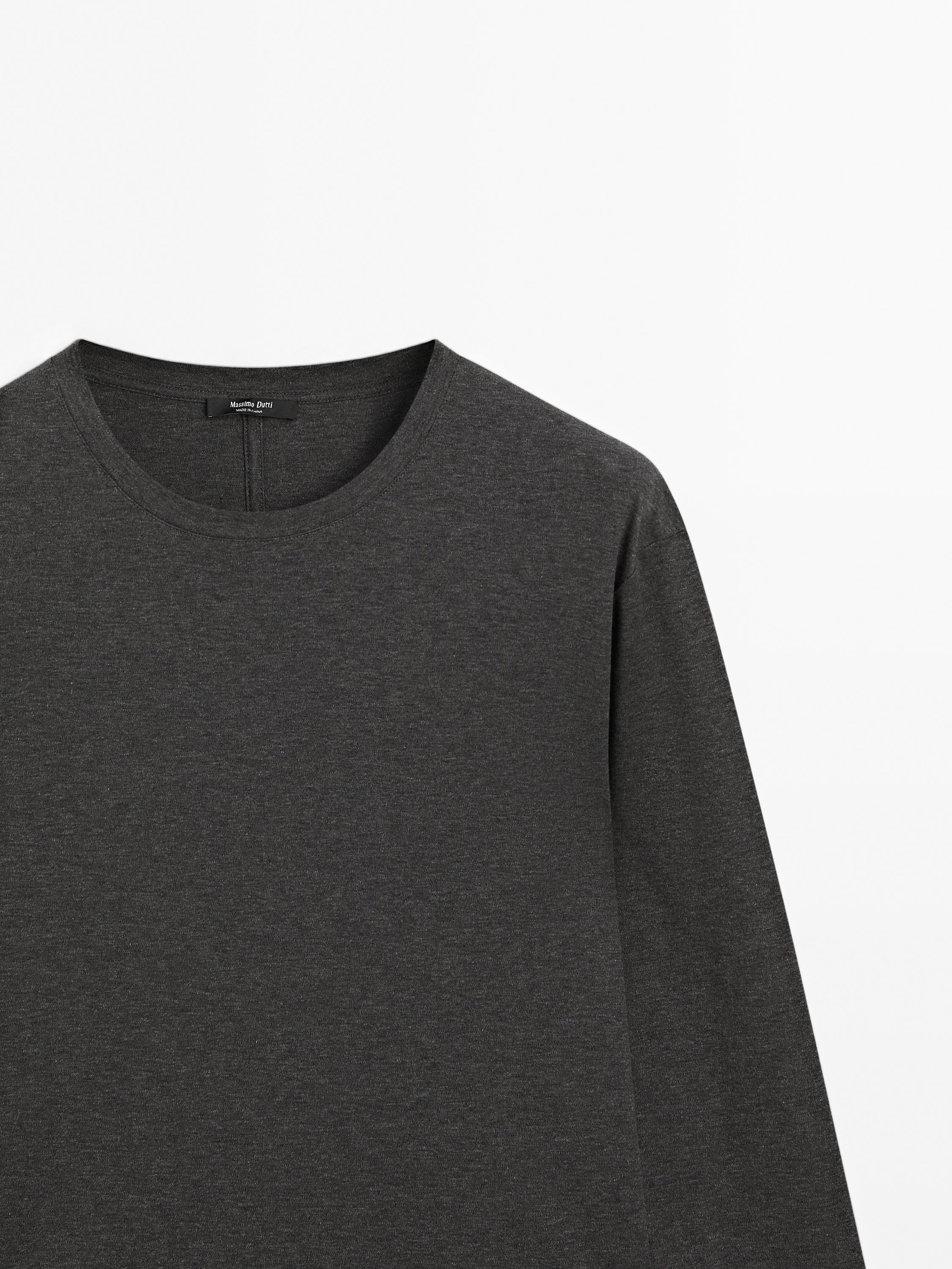 Long sleeve T-shirt with seam detail