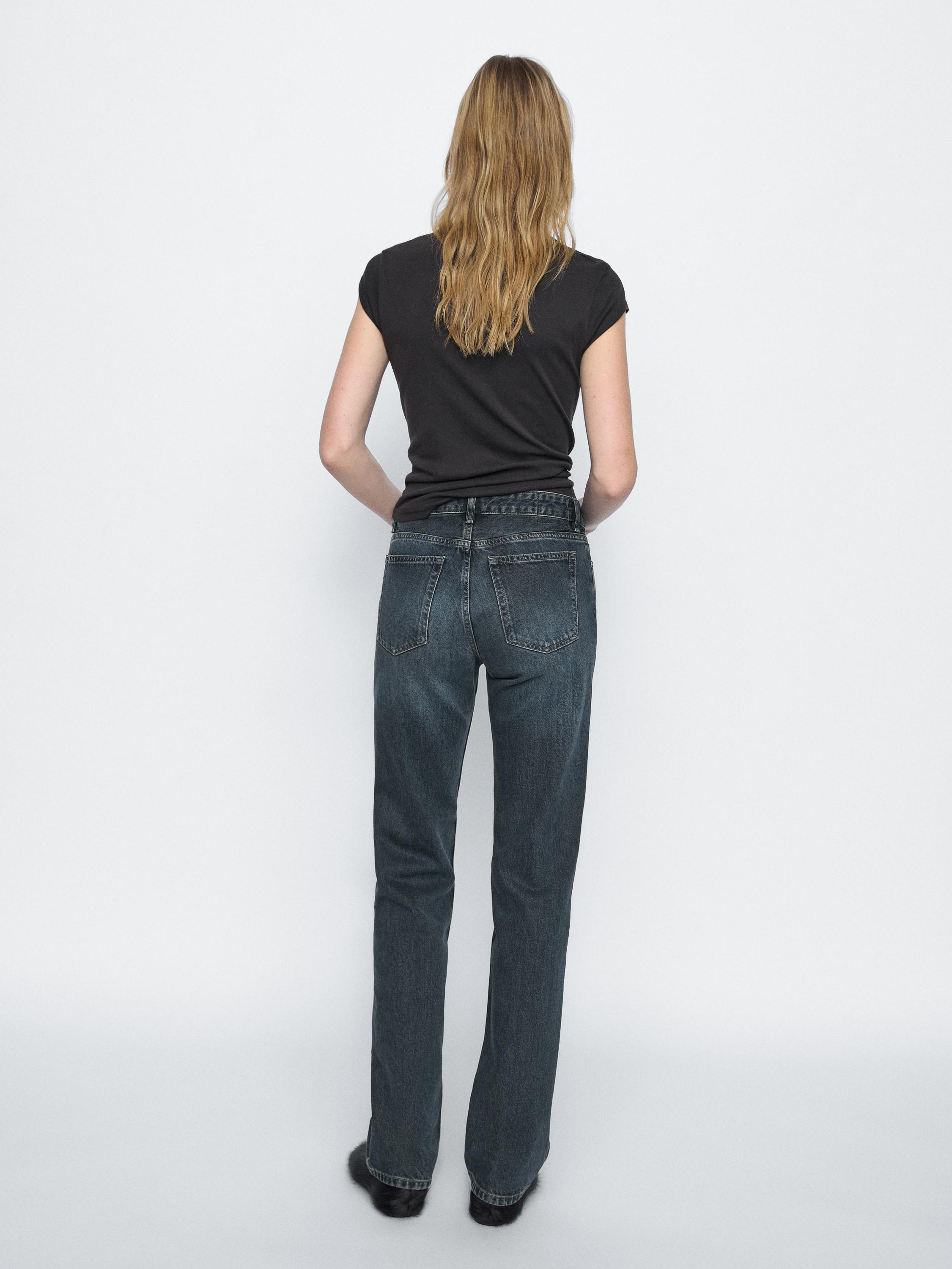 ◆Massimo Dutti◆ Low rise straight fit jeans Massimo Dutti Straight Fit Low-Rise Jeans - Light Blue
