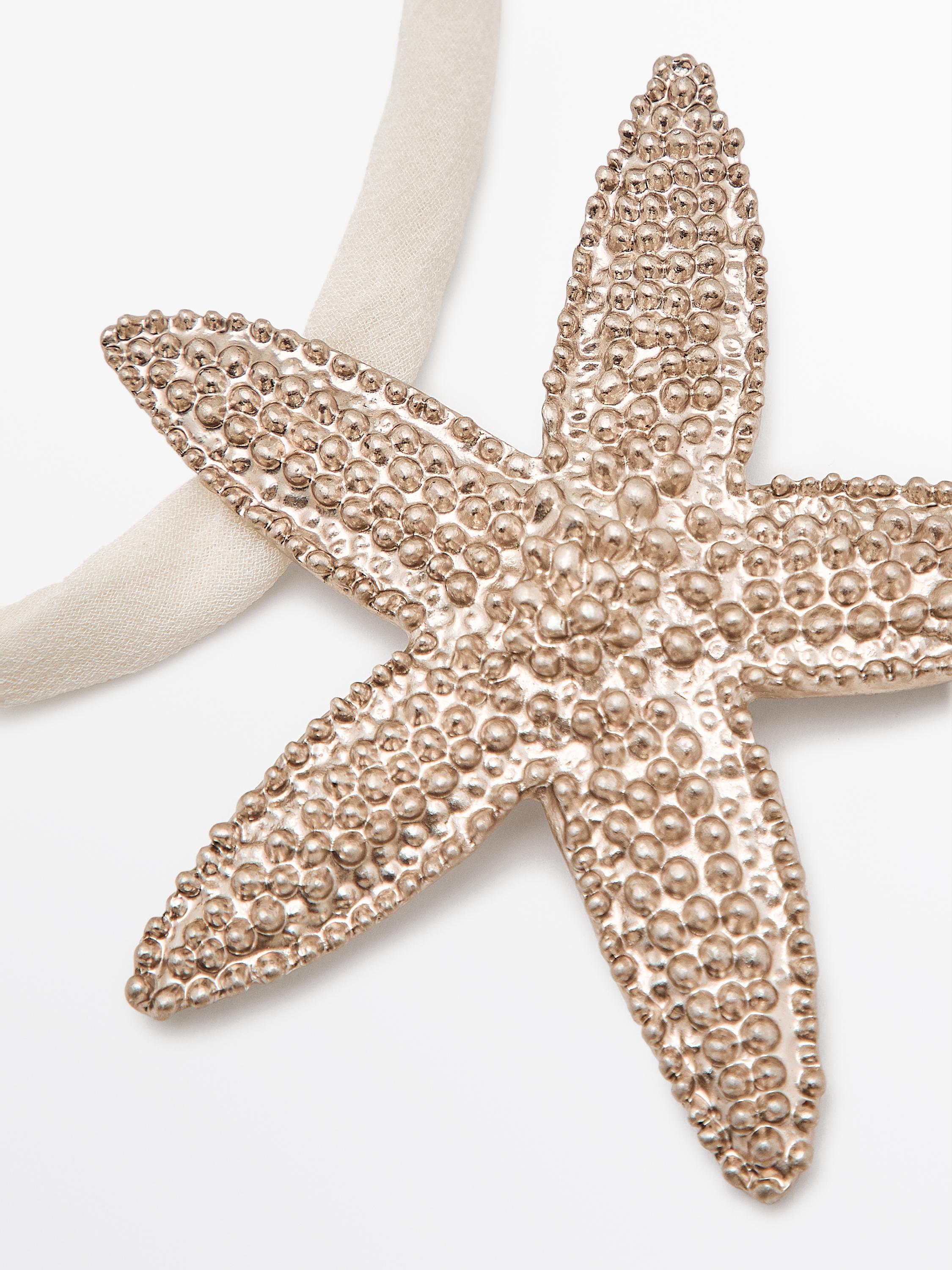 Silk star cord necklace