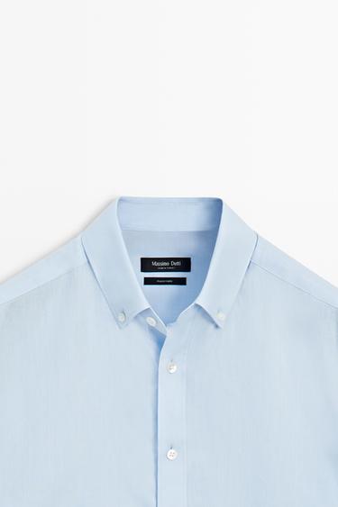 100% cotton twill regular fit shirt — Light Blue 9