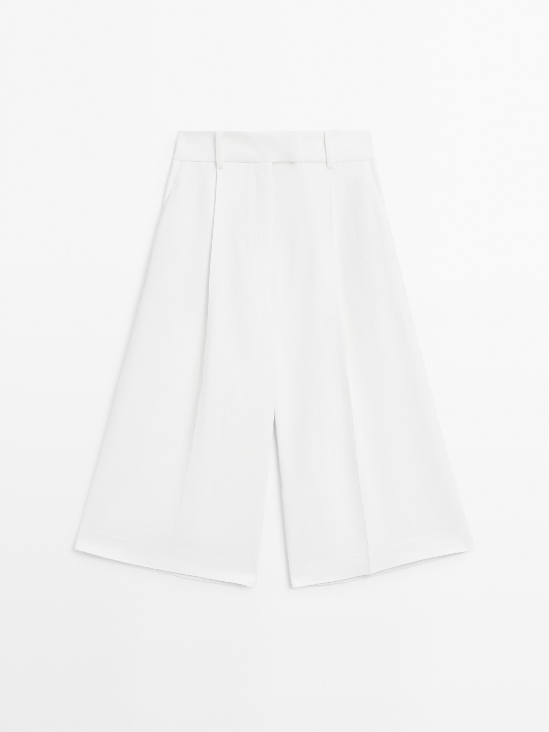 Bermude elegante cu pense - STUDIO