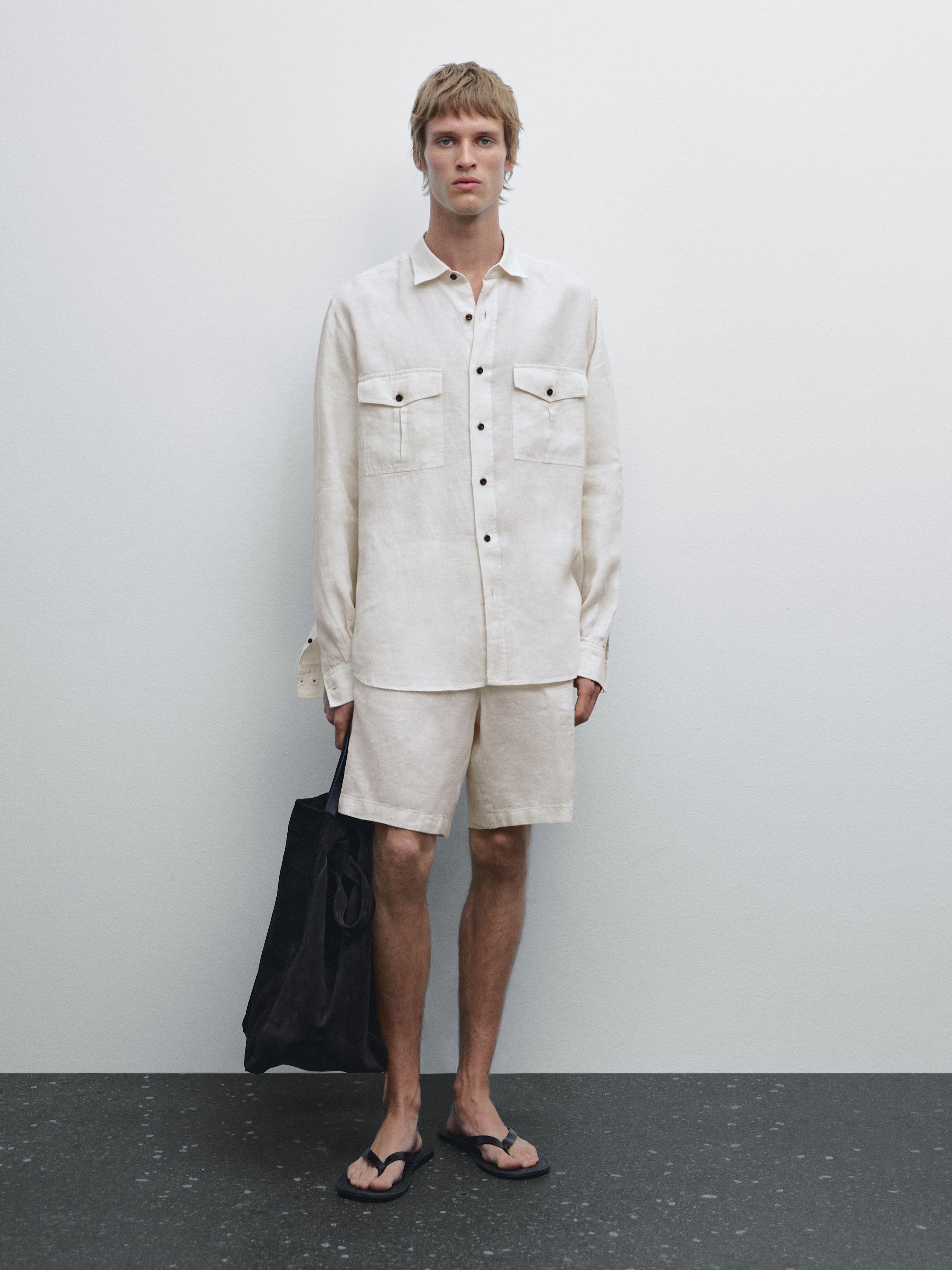 100% linen regular fit shirt