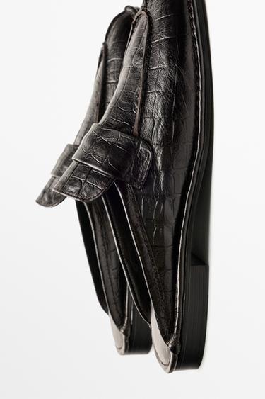 Leather mule loafer — BROWN 4