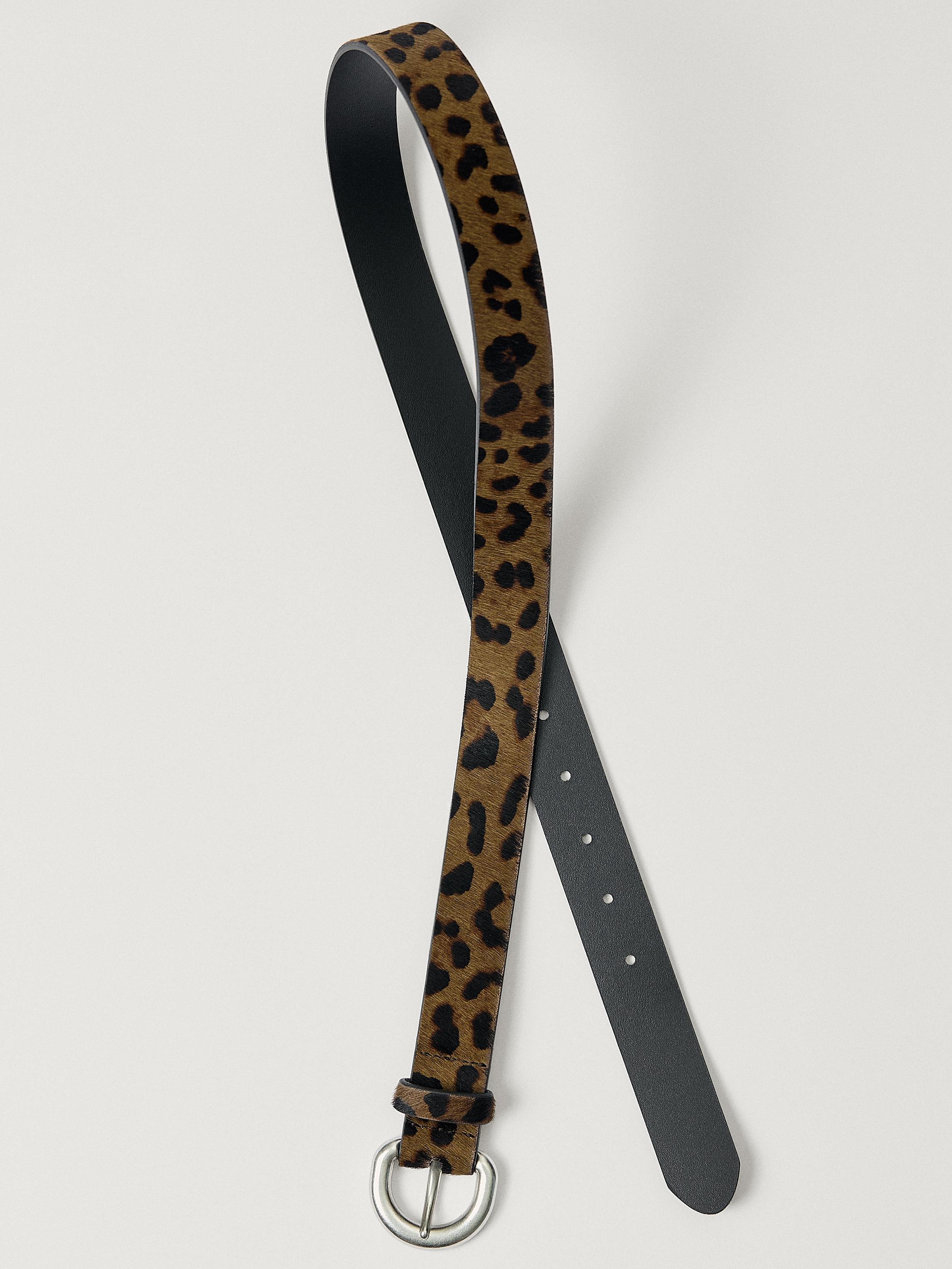 Ceinture léopard en cuir
