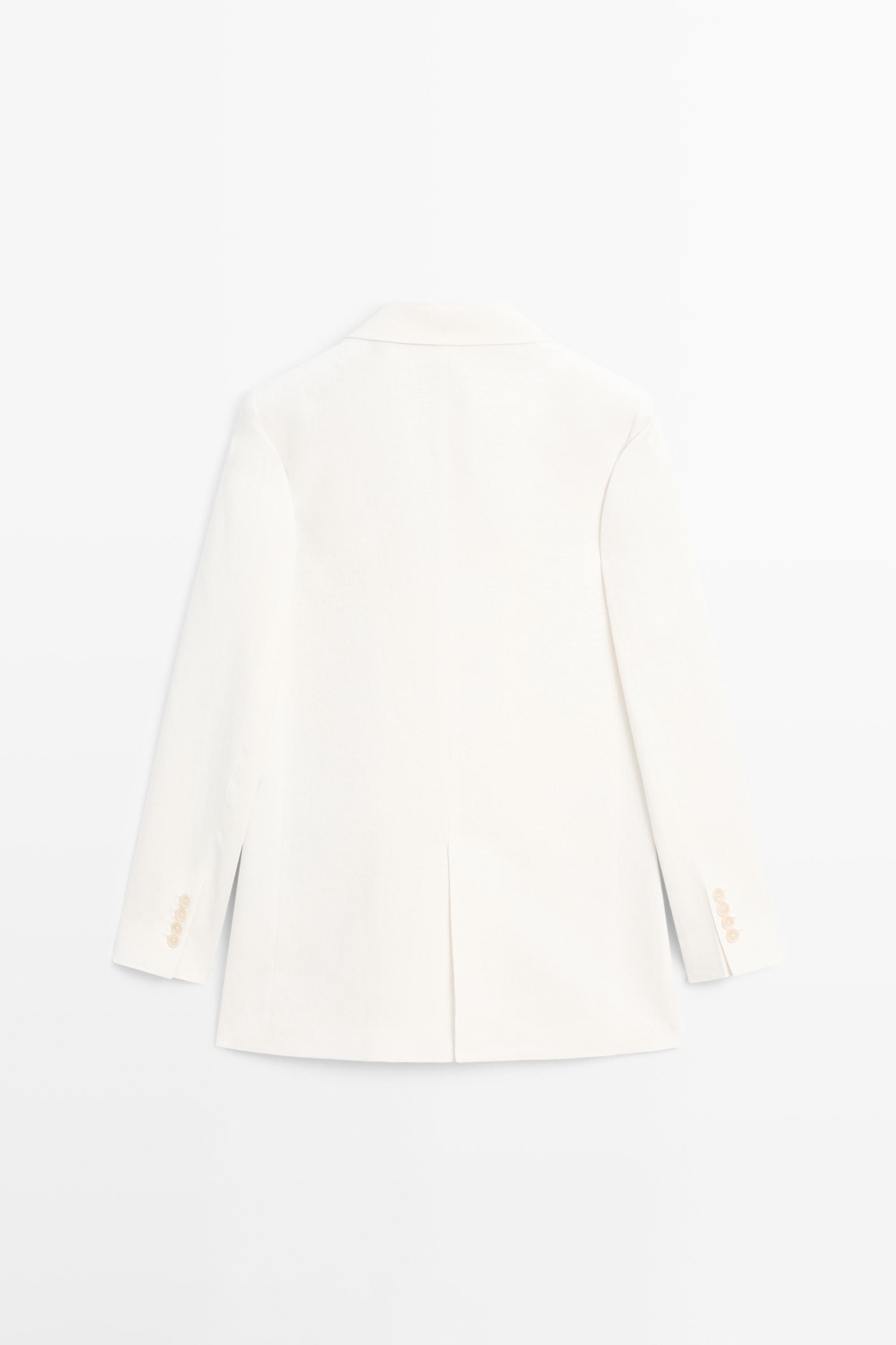 100% linen oversize blazer — Off white