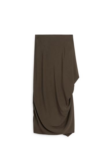 Flowy asymmetric midi skirt - LIMITED EDITION — MOLE BROWN 7