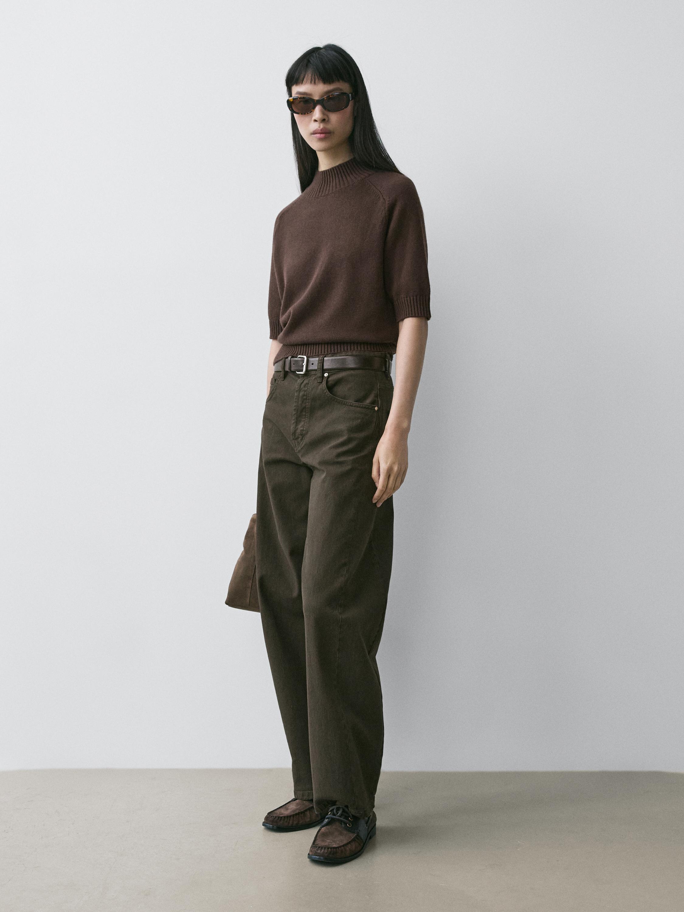 Wide-leg jeans — DARK KHAKI