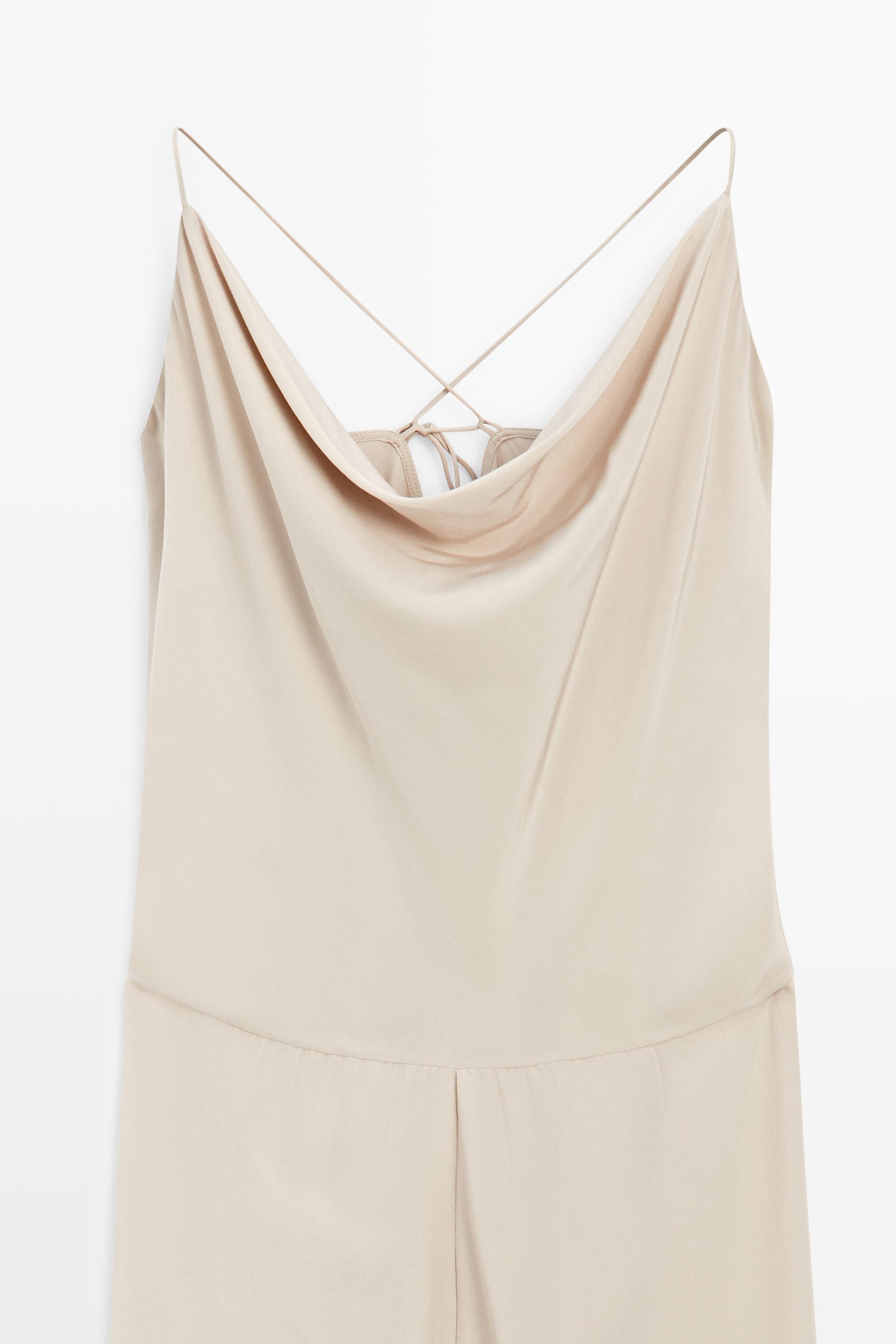 100% silk slip dress - LIMITED EDITION — PEARL/BEIGE