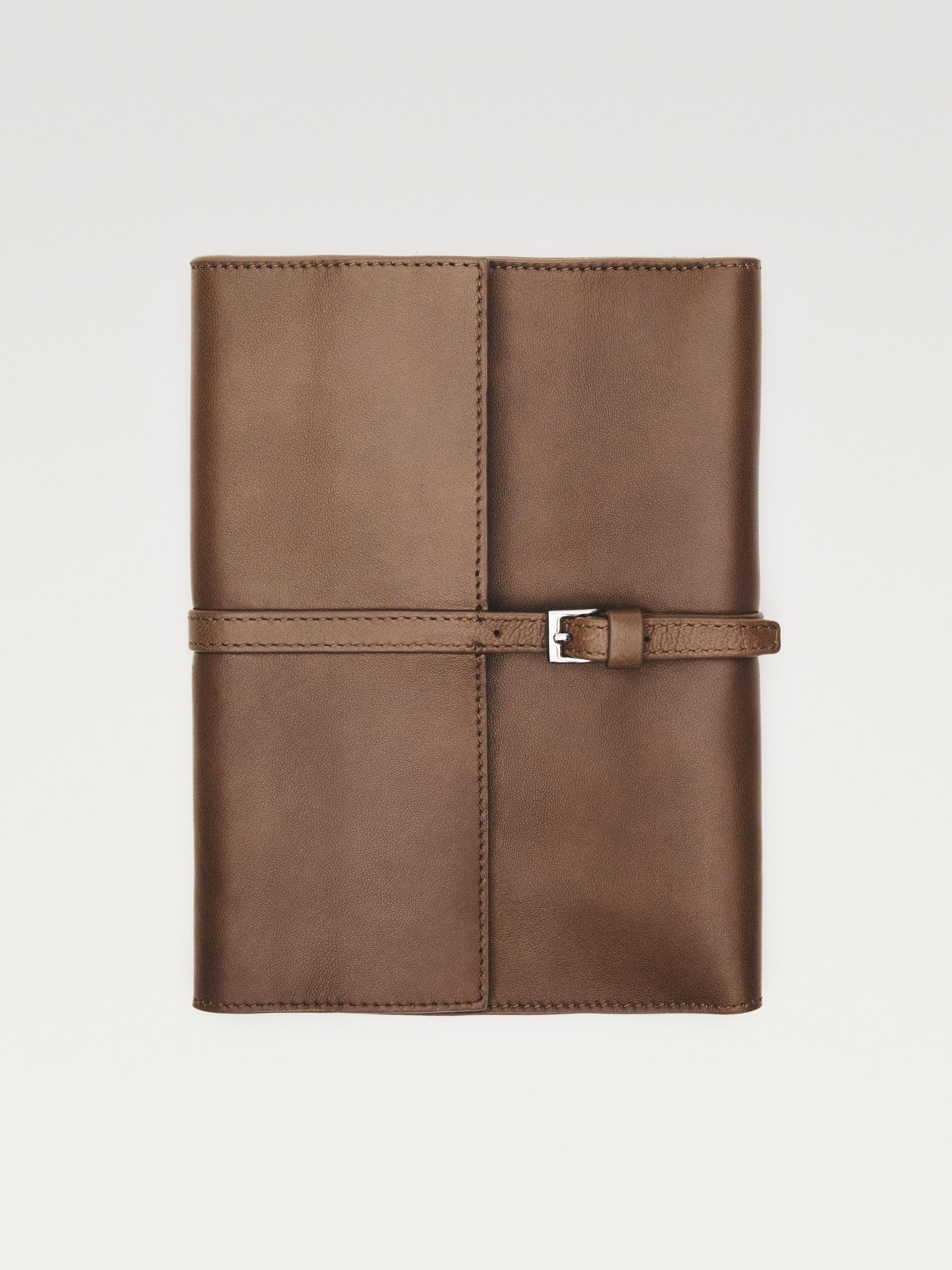 Nappa leather tech accessory case — MOLE BROWN