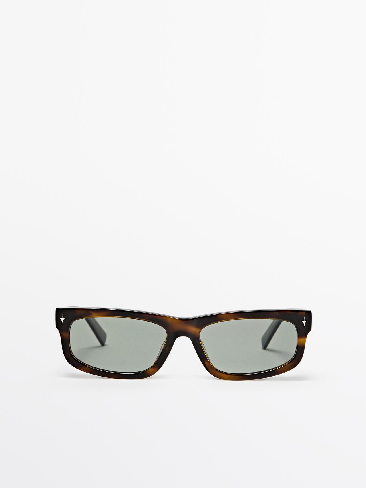 Massimo Dutti - Herre - Smal Solbrille - Brun - 01