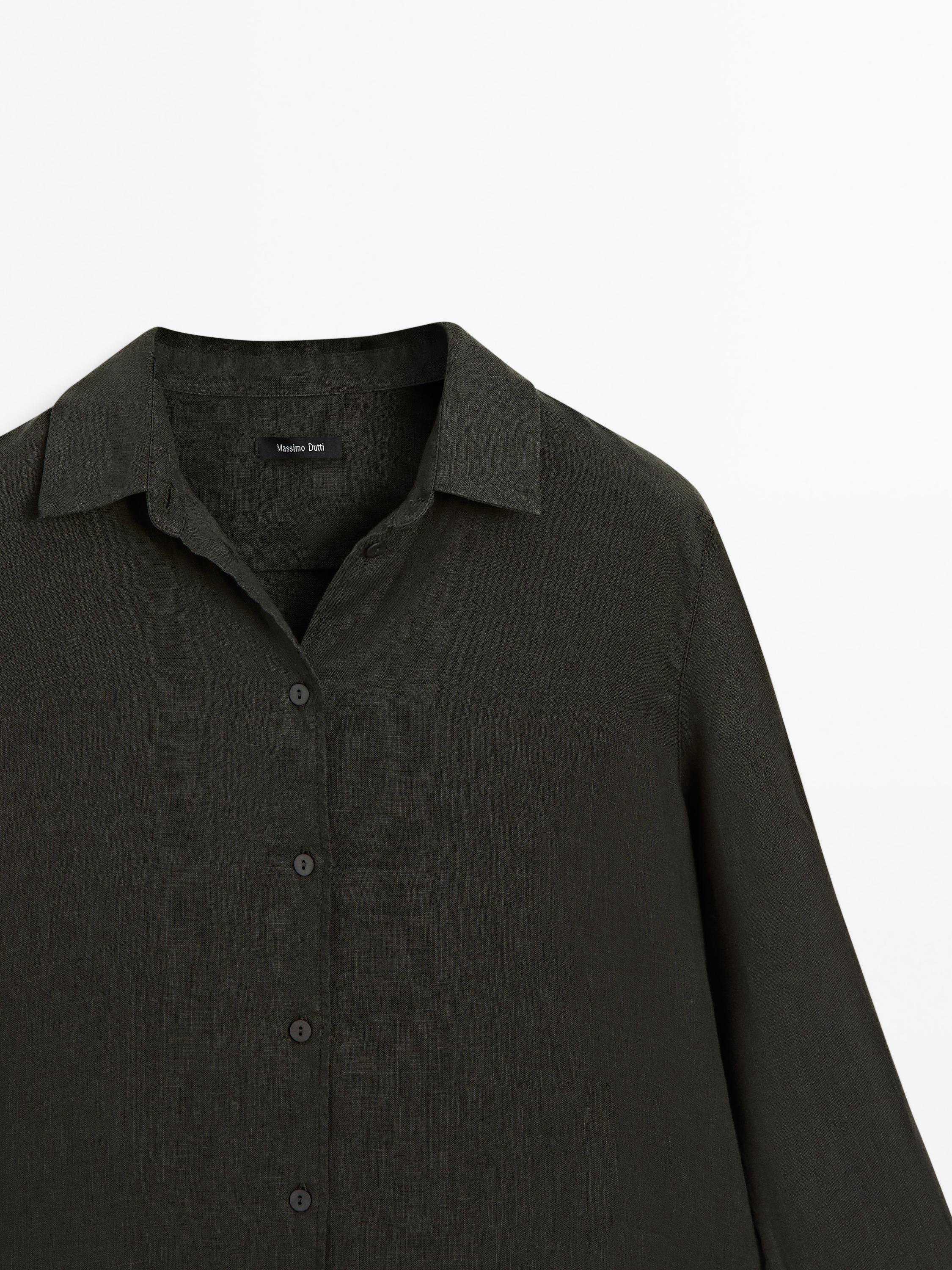 Flowing 100% linen shirt