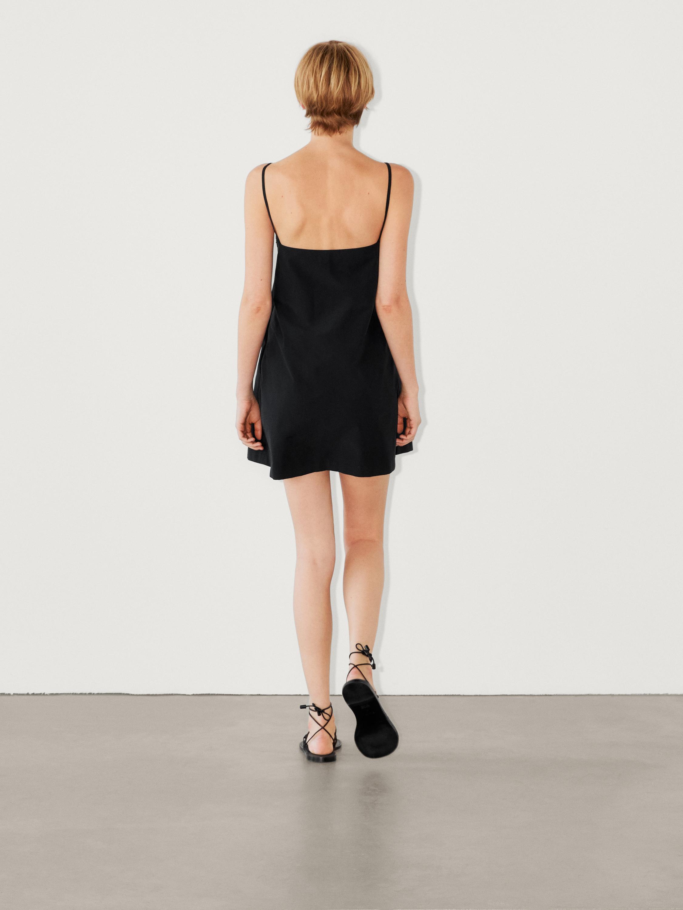 Technical strappy mini dress