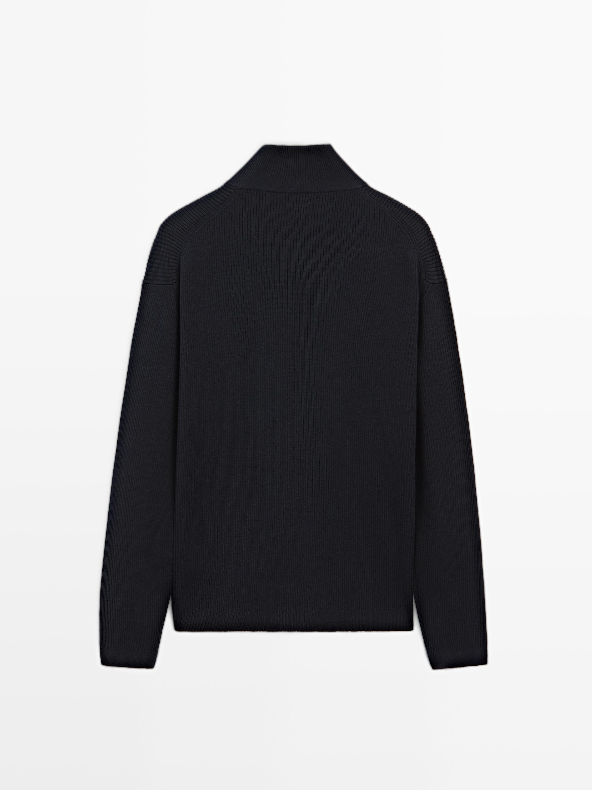 100% cotton zip cardigan