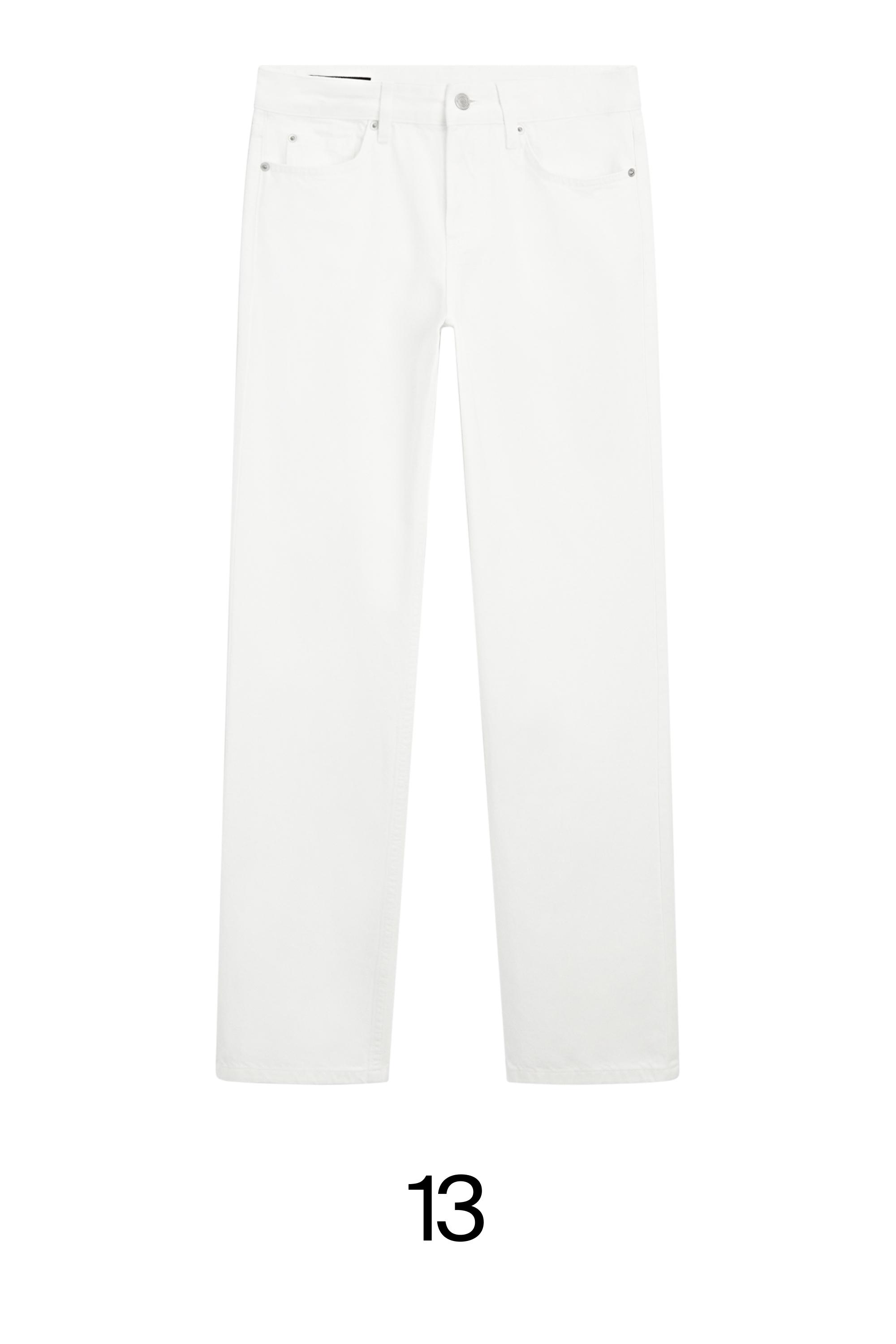 Low-rise straight-leg jeans — Off white