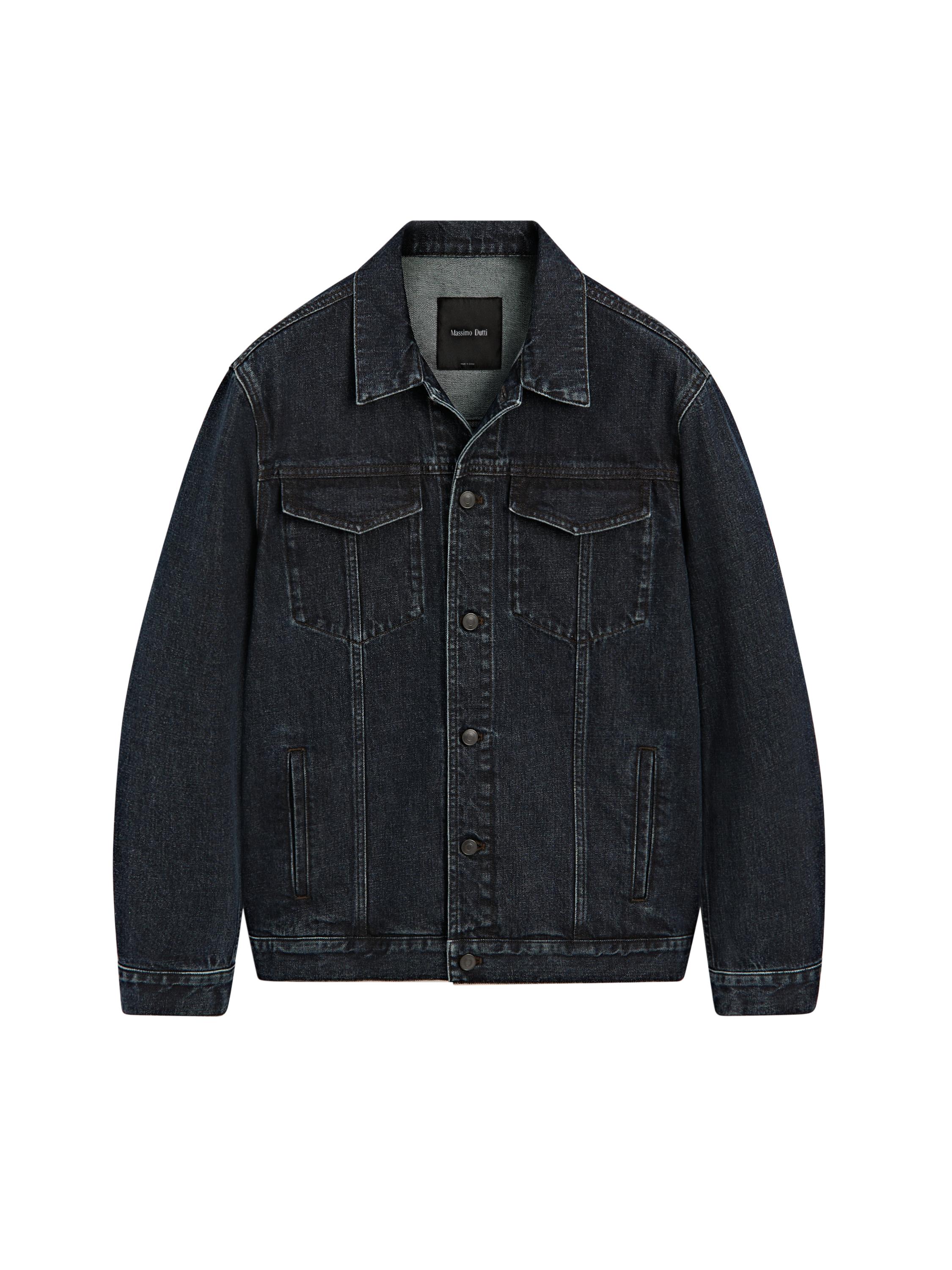 Denim trucker jacket — NAVY BLUE
