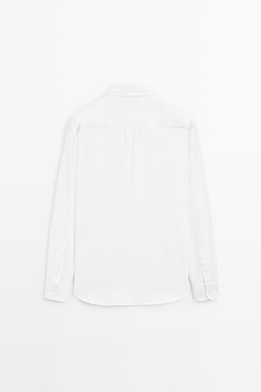 Regular fit 100% cotton Oxford shirt — WHITE 6