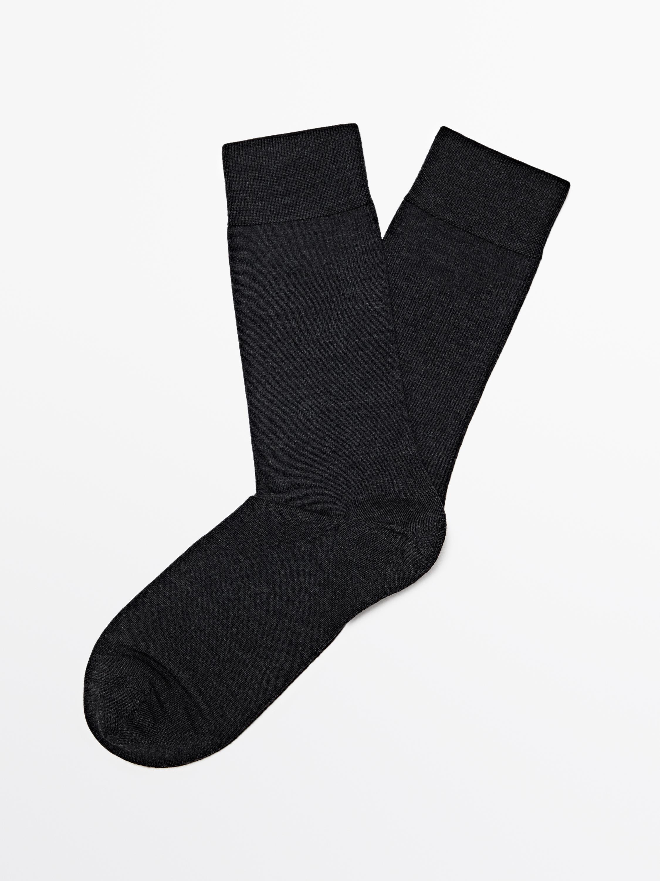 Wool blend socks — GREY