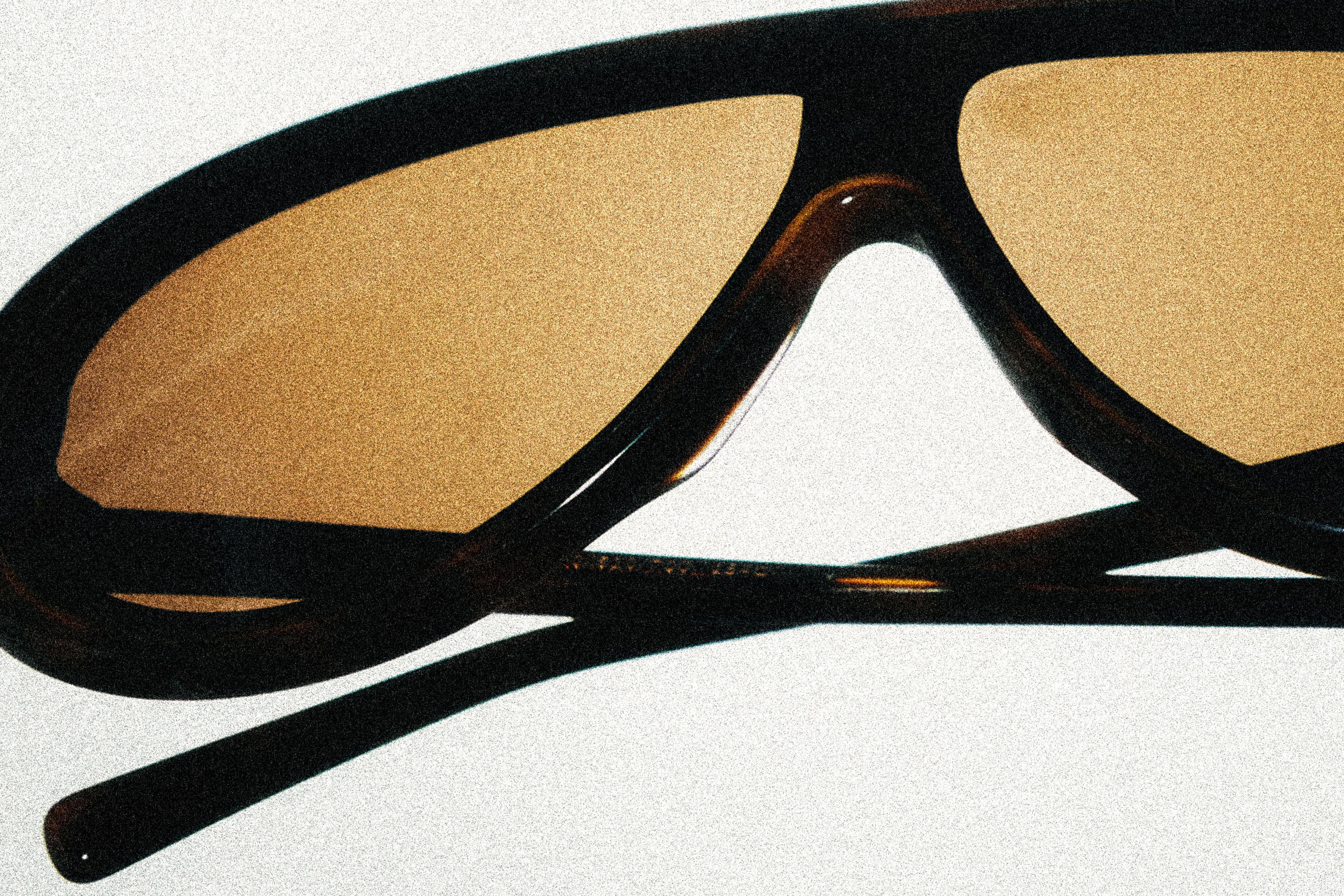 Tortoiseshell-effect aviator sunglasses — BROWN