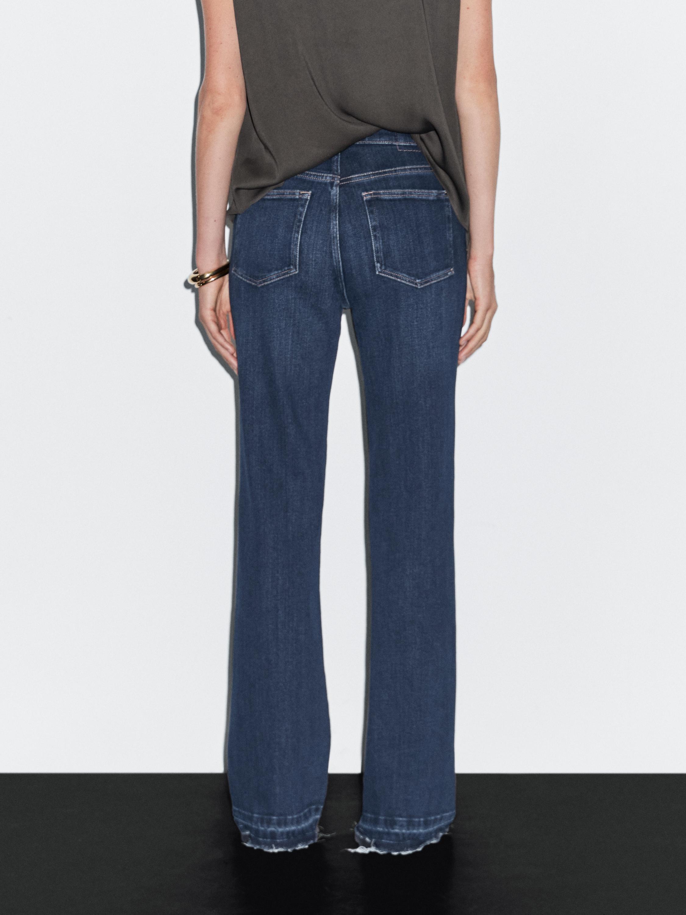 Mid-rise bell bottom jeans