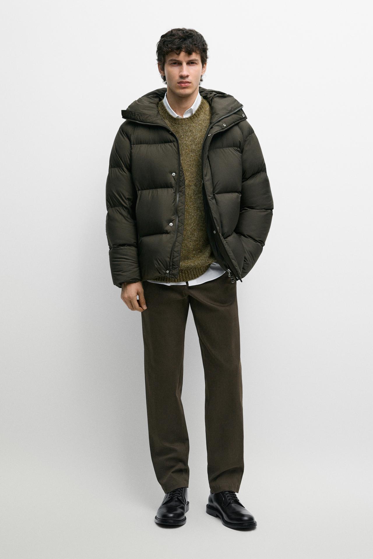 Oversize down jacket — DARK KHAKI