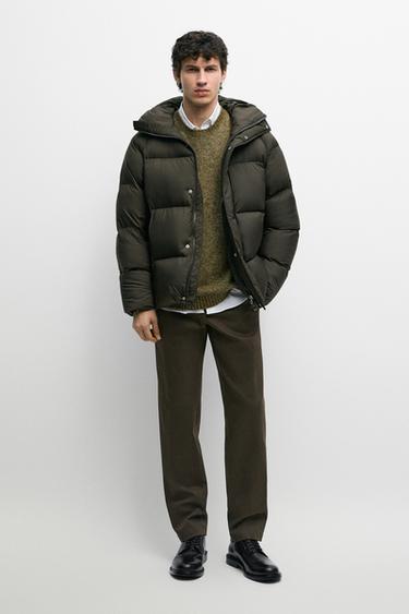 Oversize down jacket — DARK KHAKI 1