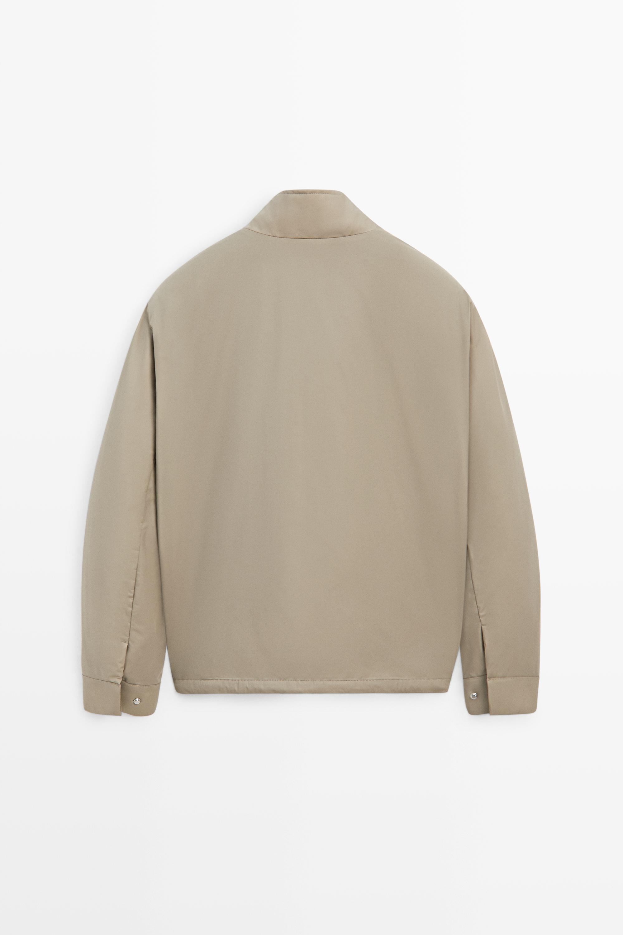Technical jacket with pocket detail — SAND BROWN