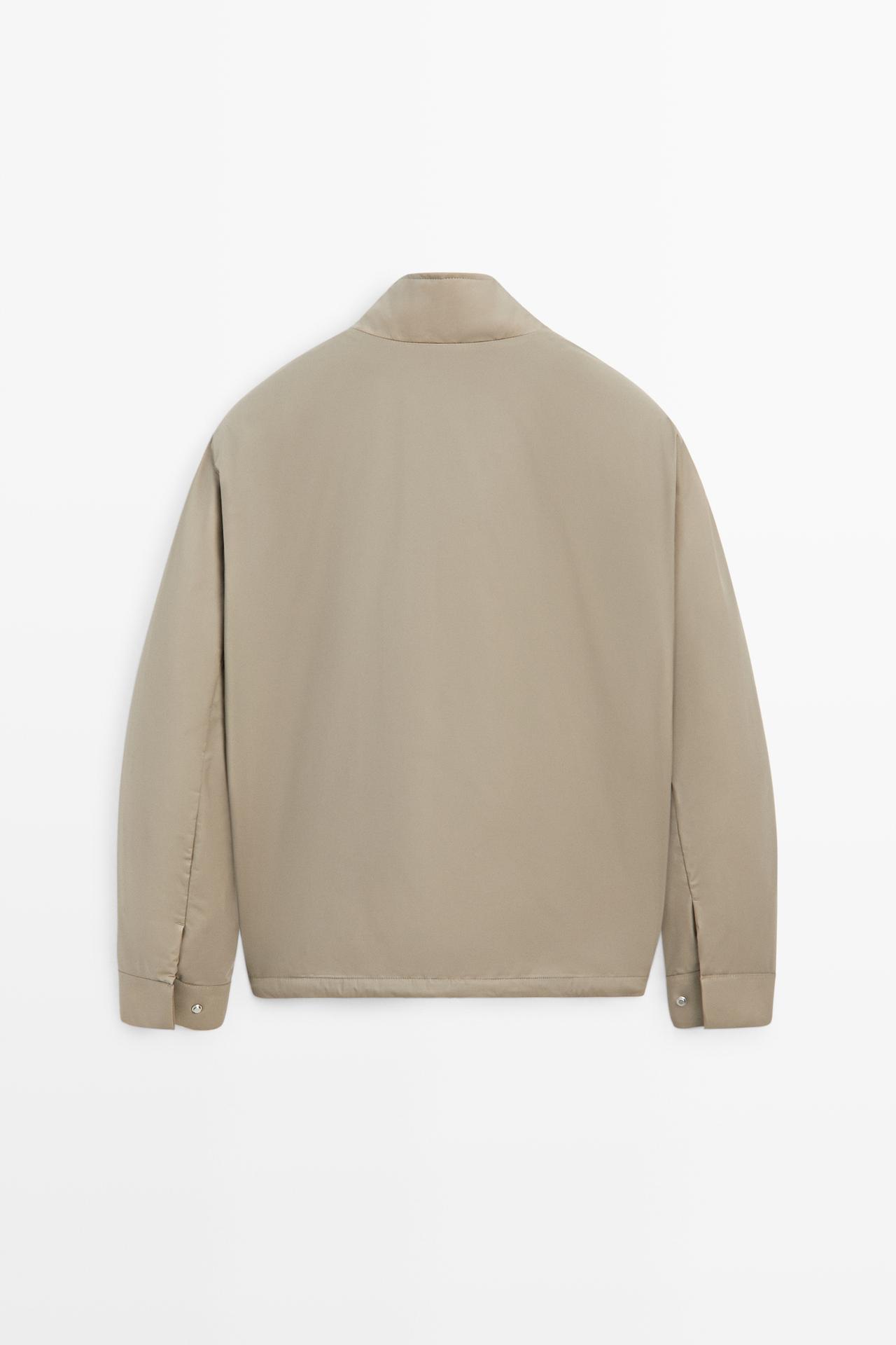 Technical jacket with pocket detail — SAND BROWN