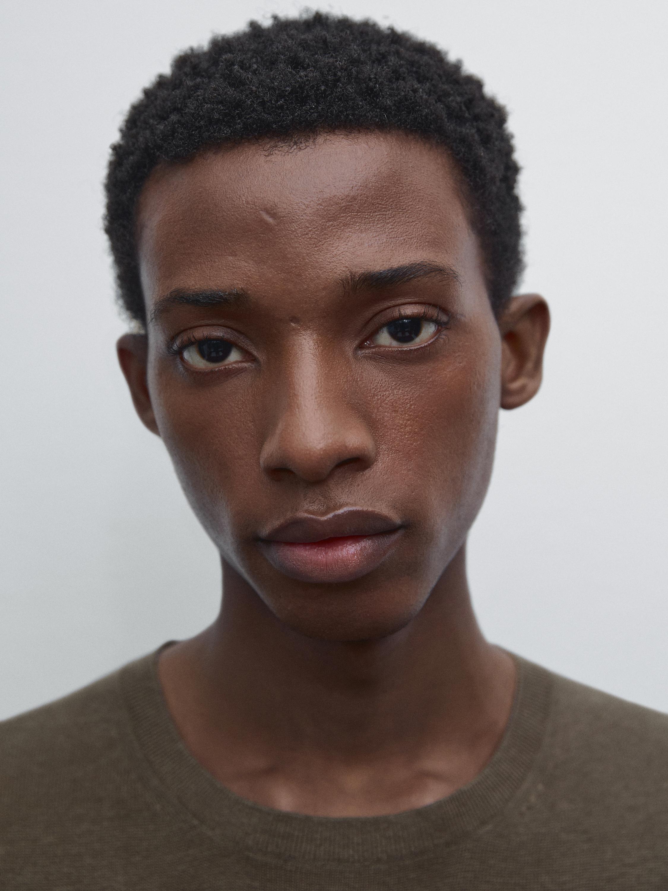 100% linen short sleeve knit T-shirt