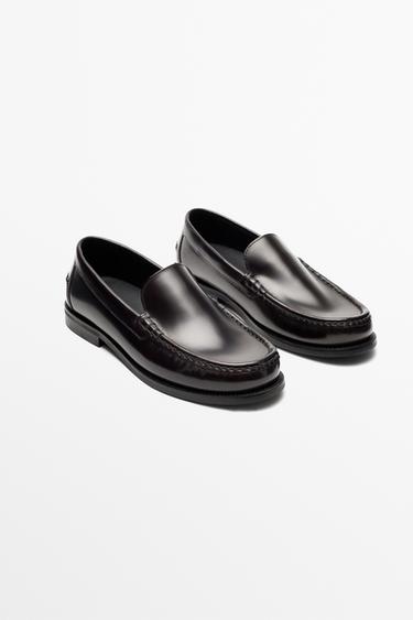 Smooth leather loafer — BURGUNDY 2