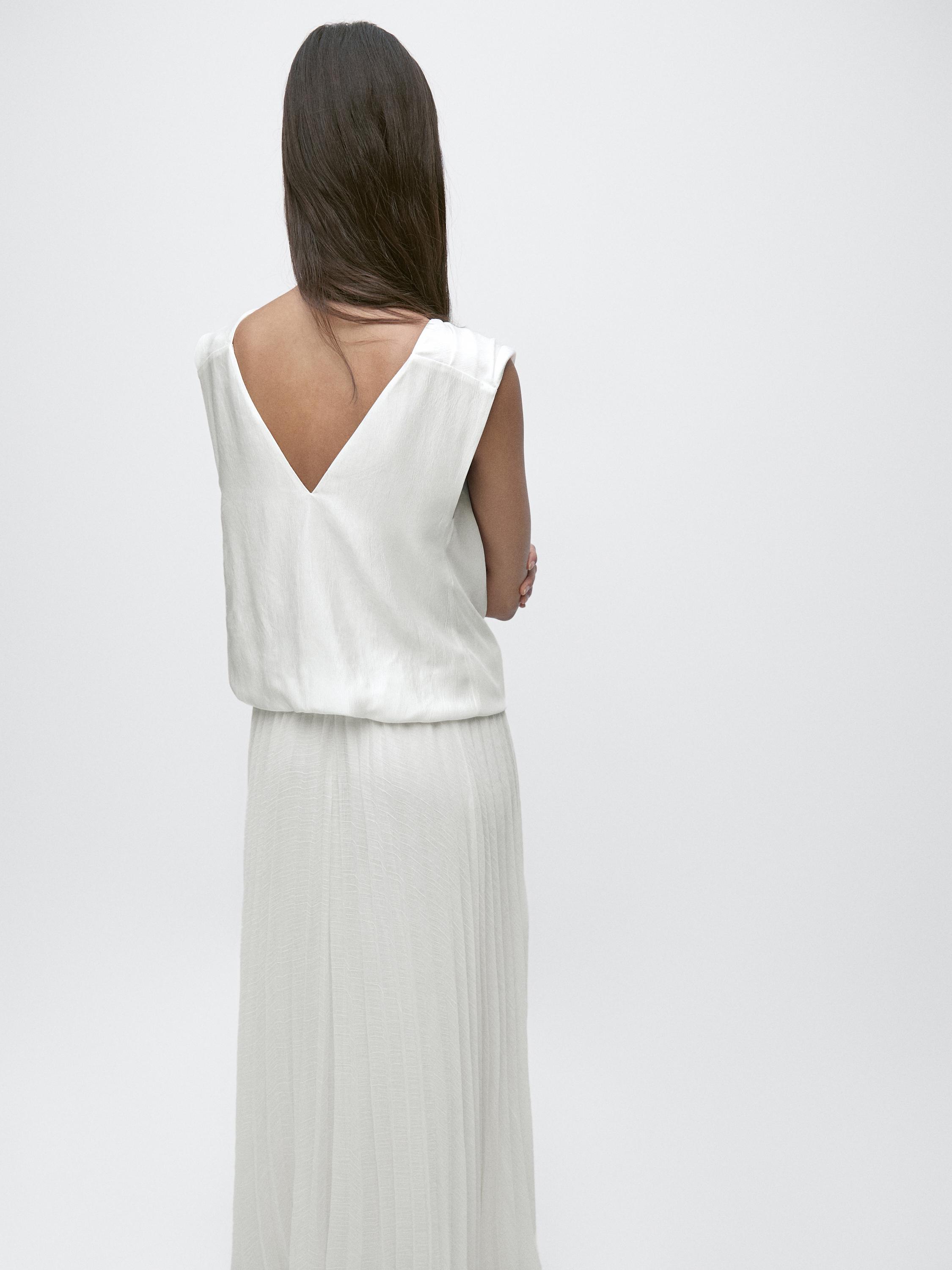 massimo dutti white pleated dress Discover 140 Massimo Dutti 2024 and massimo dutti dress ideas