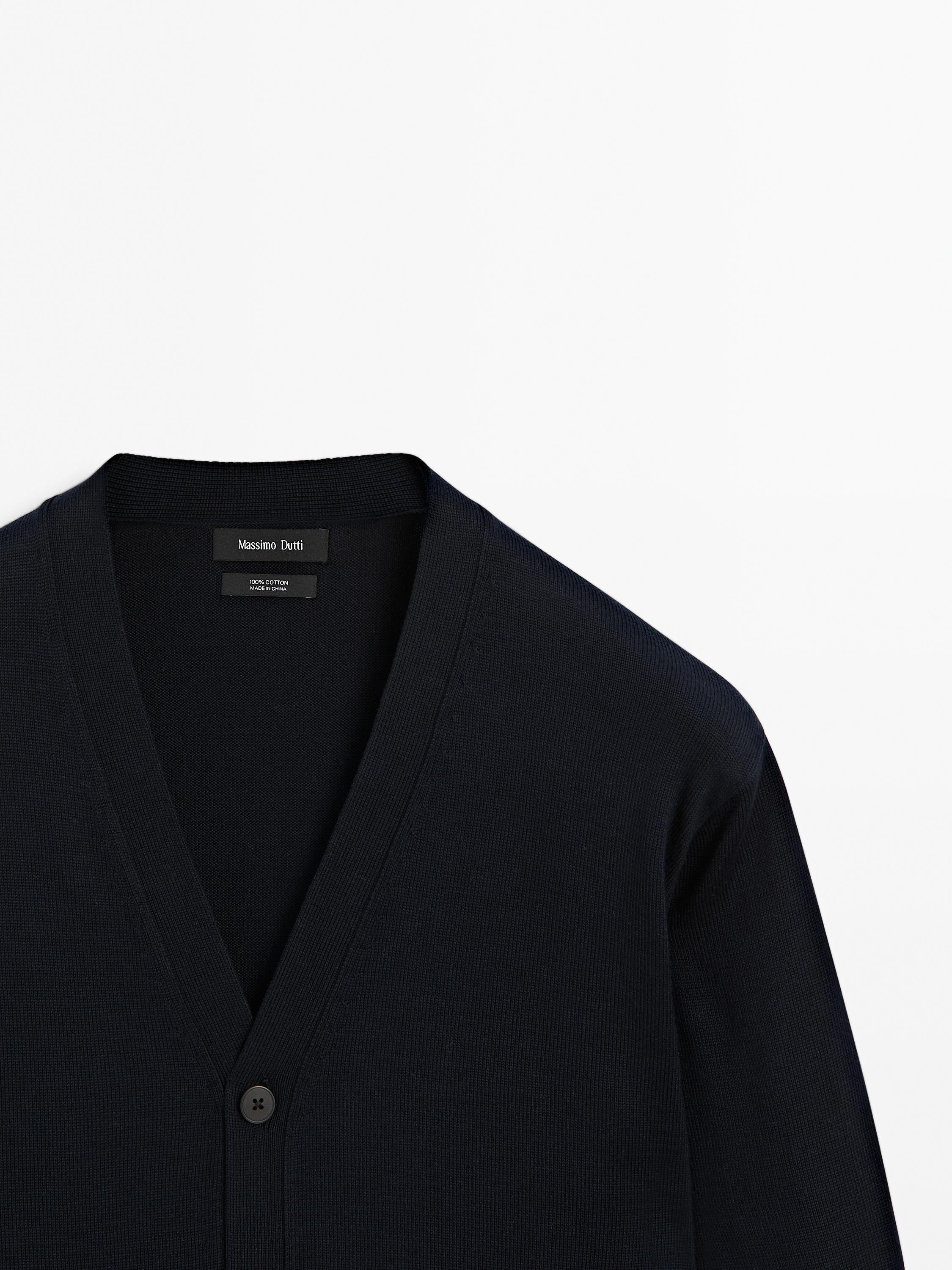 100% cotton knit cardigan