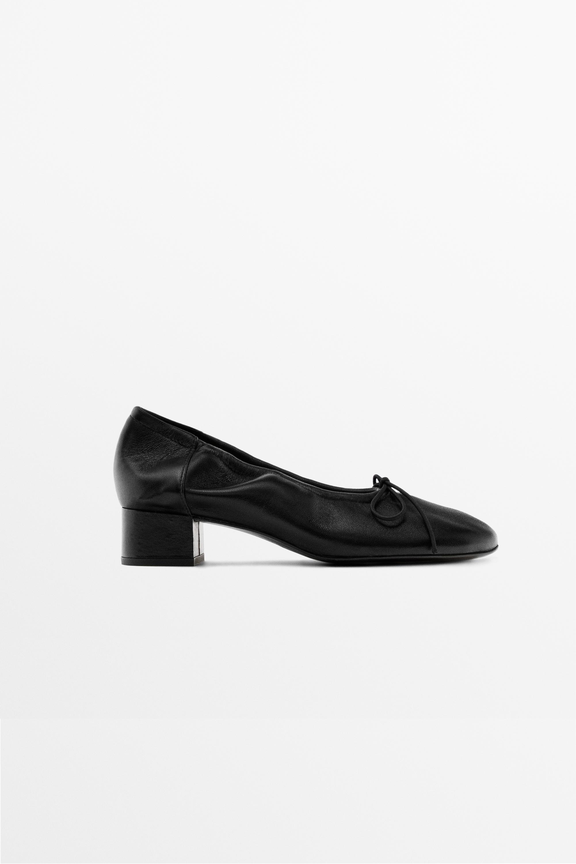 High-heel ballerinas — BLACK