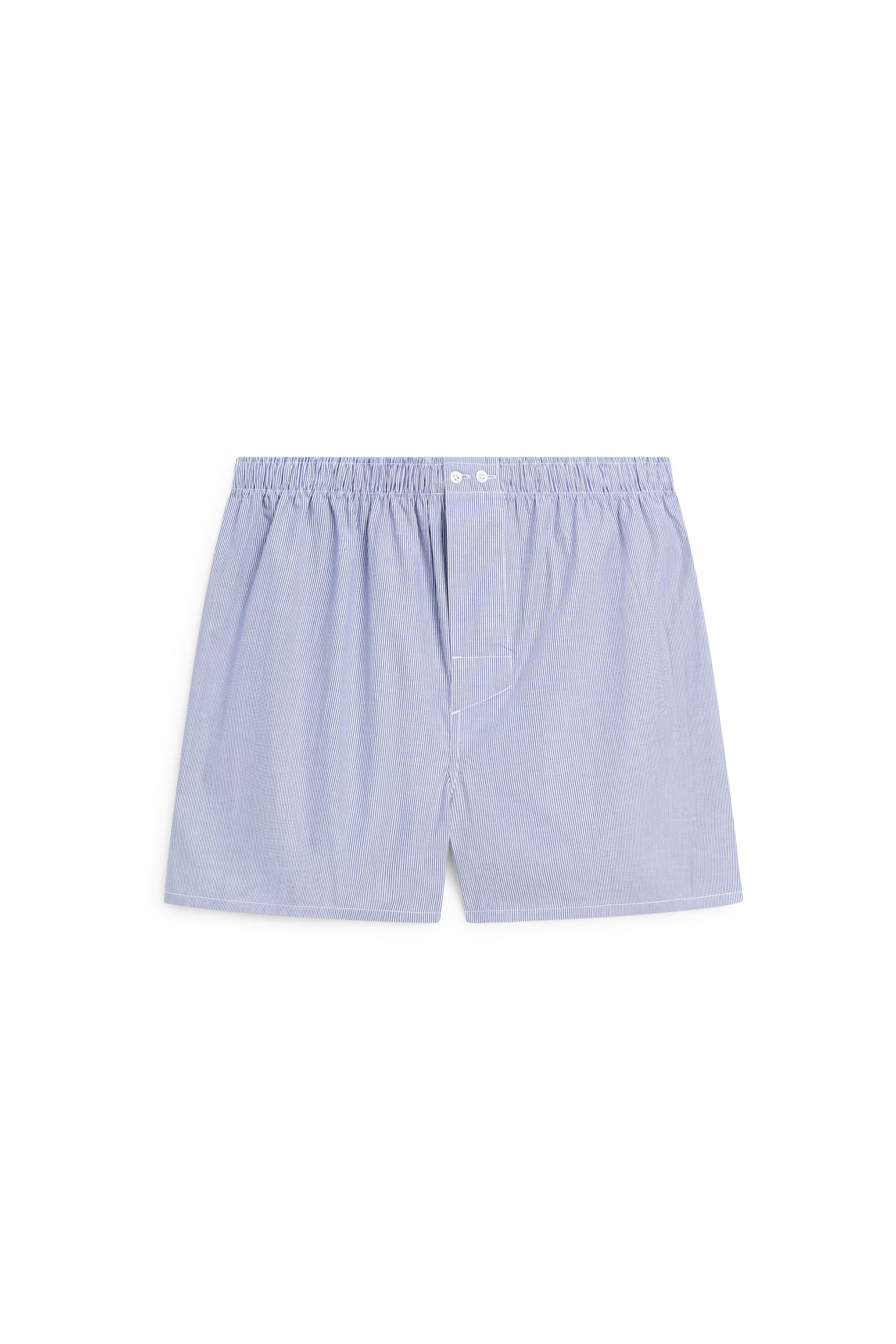 100% cotton striped boxers — NAVY BLUE