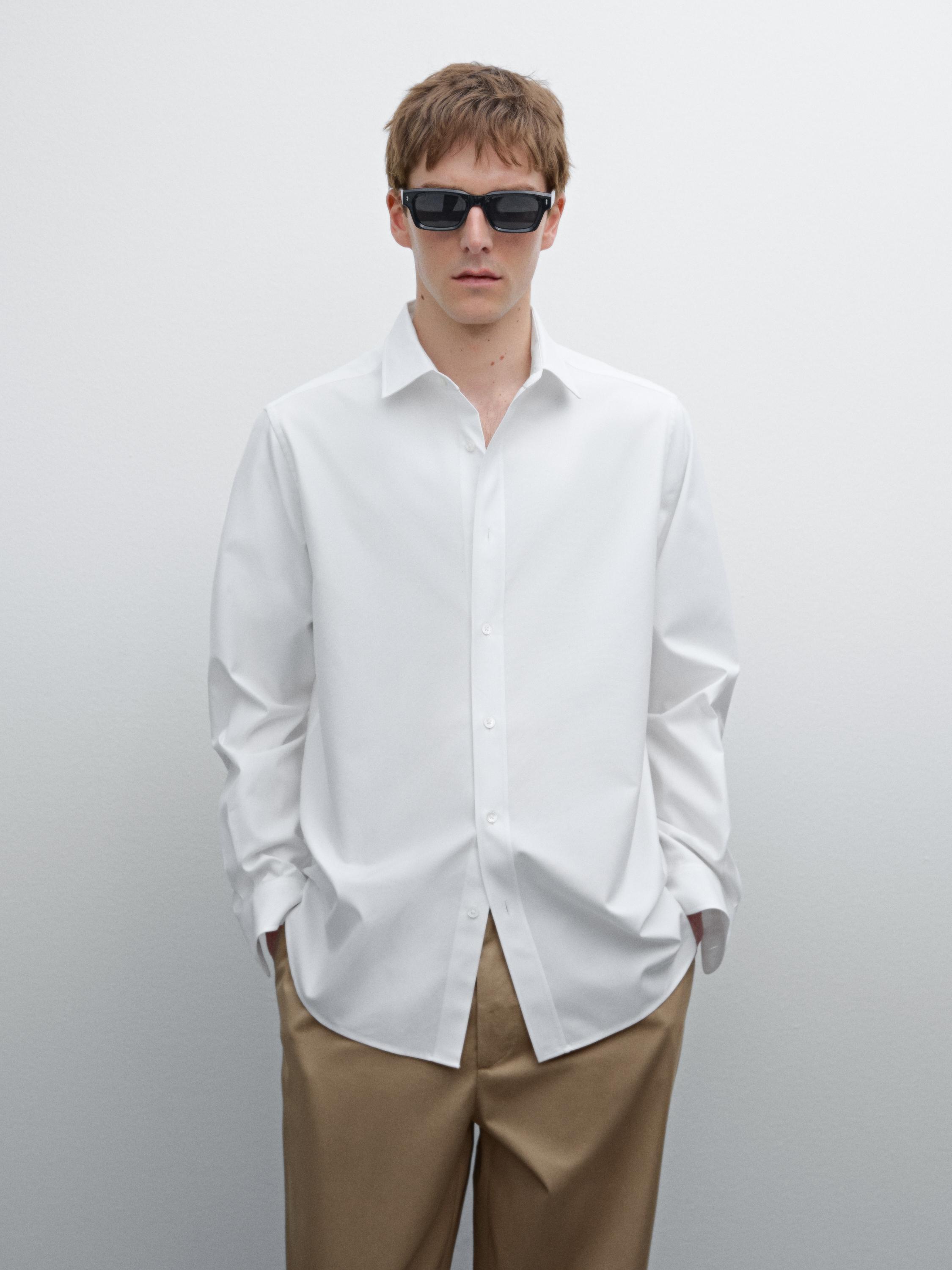 Regular-fit 100% cotton shirt
