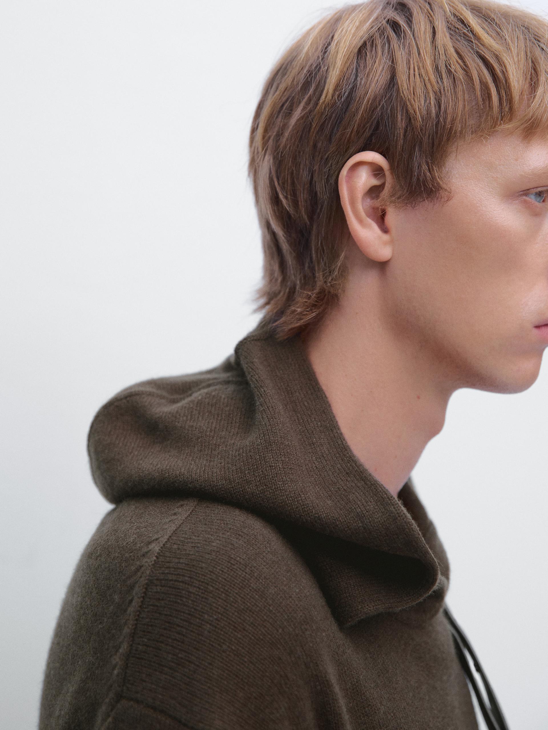 Pull En Maille À Capuche - Multicolor - Xl - Massimo Dutti - Homme