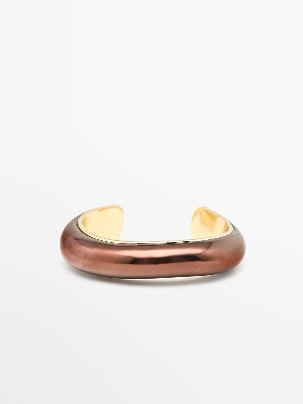 Braccialetto Effetto Bronzo Patinato - Marrone - 01 - Massimo Dutti - Femminile