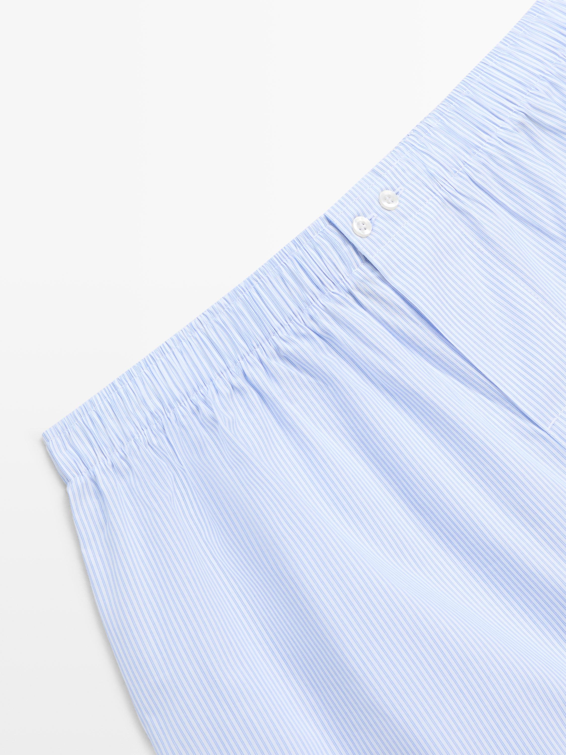 Stripete boksershorts i 100 % bomull