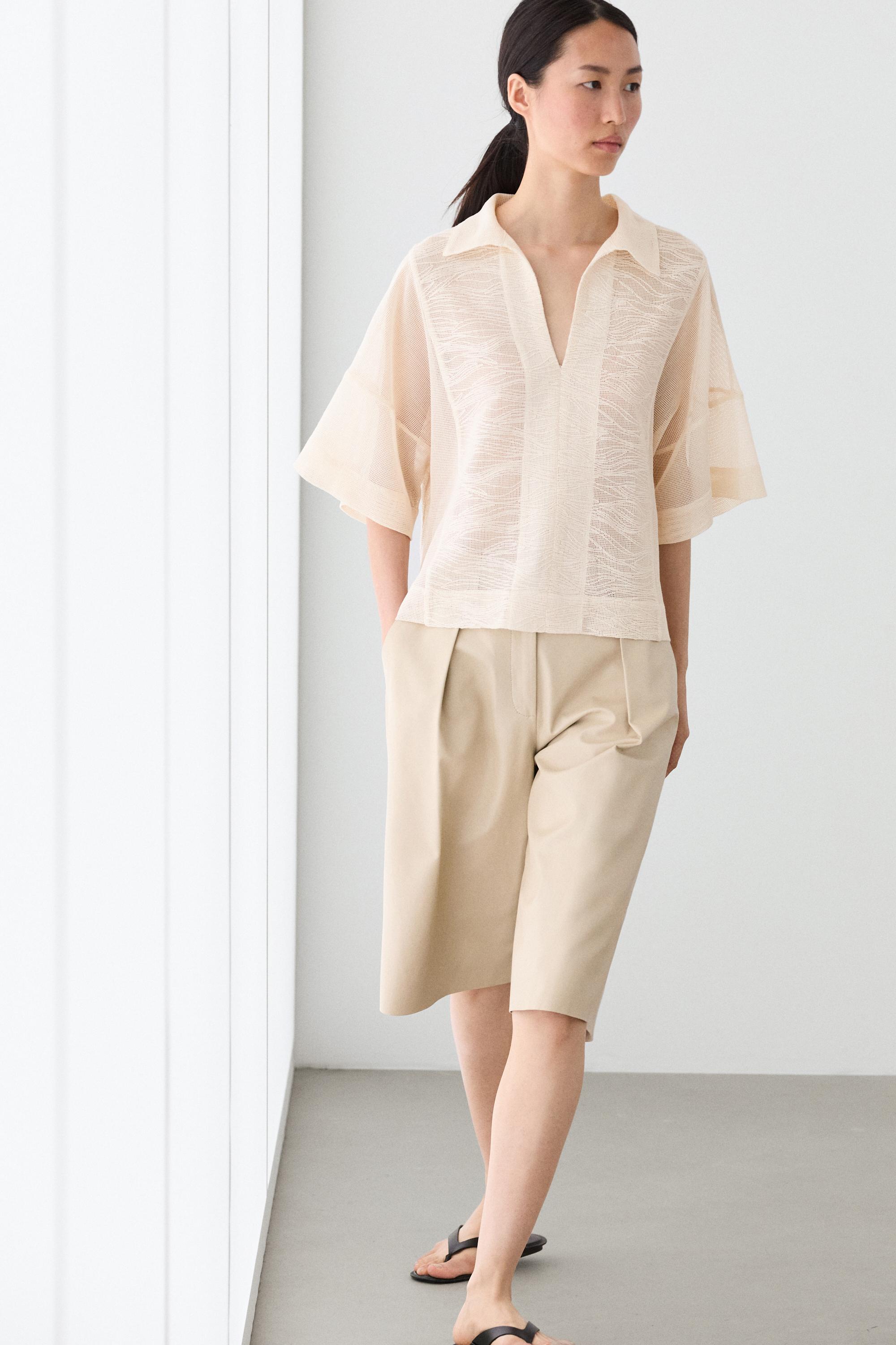 Chemisier polo 100 % coton brodé