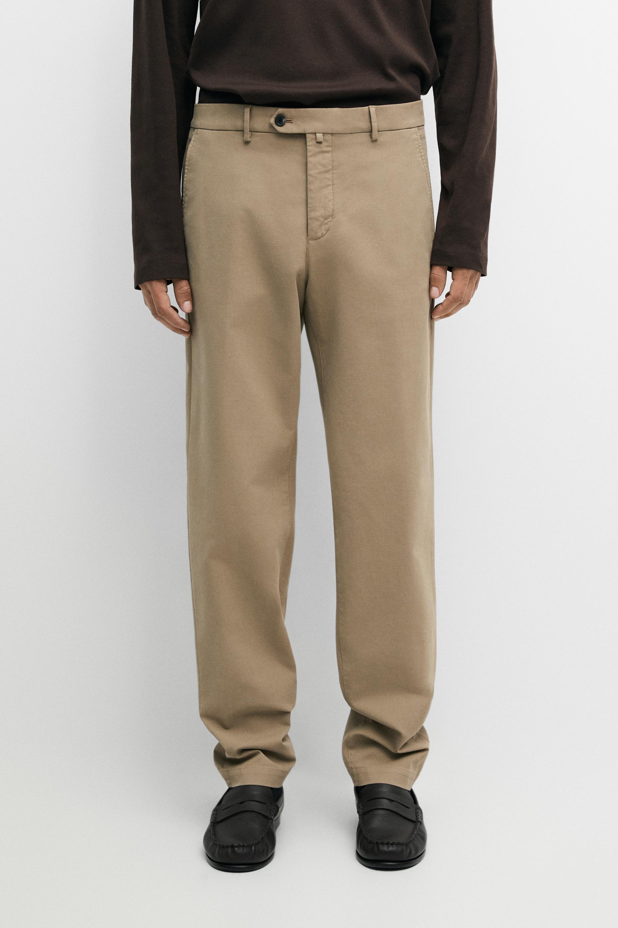 100% cotton slim fit pants