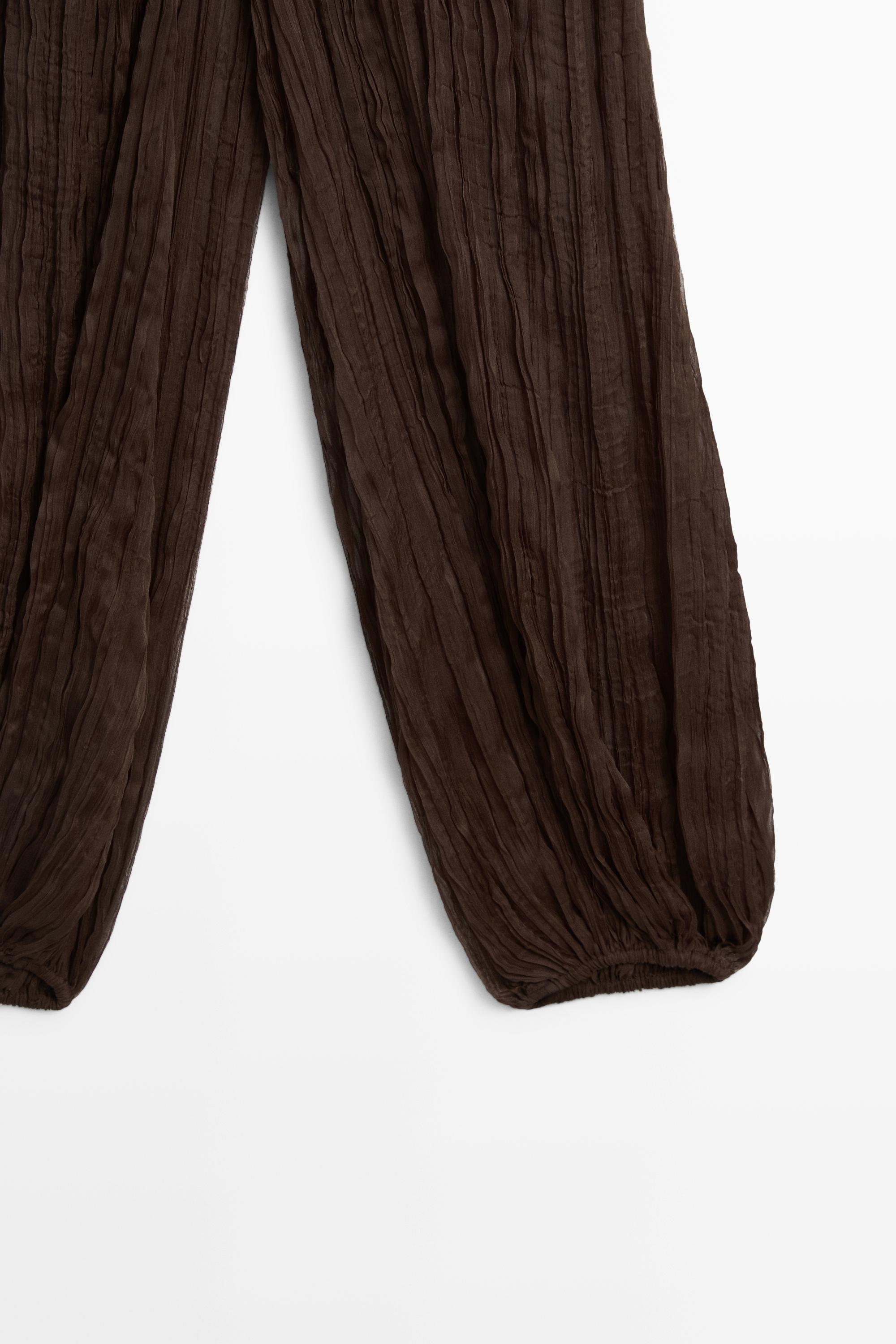 Total look flowing pants — BROWN