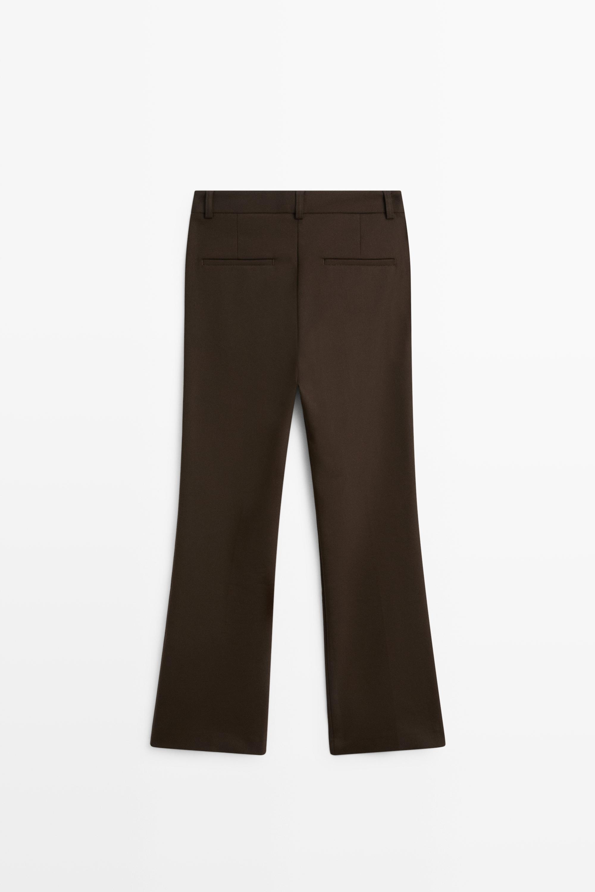 Technical flare fit pants — Chocolate