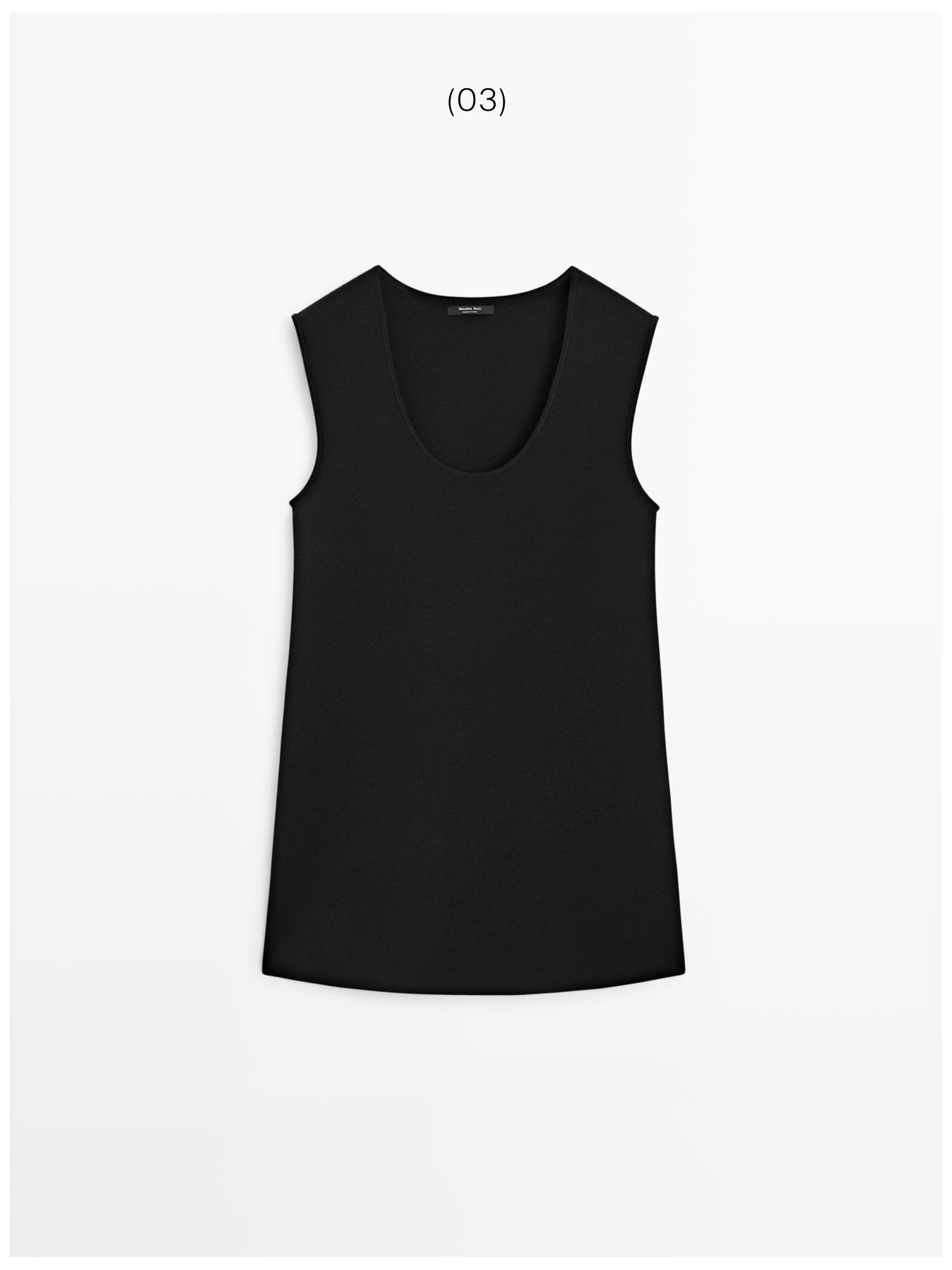 Flowing mini dress — BLACK