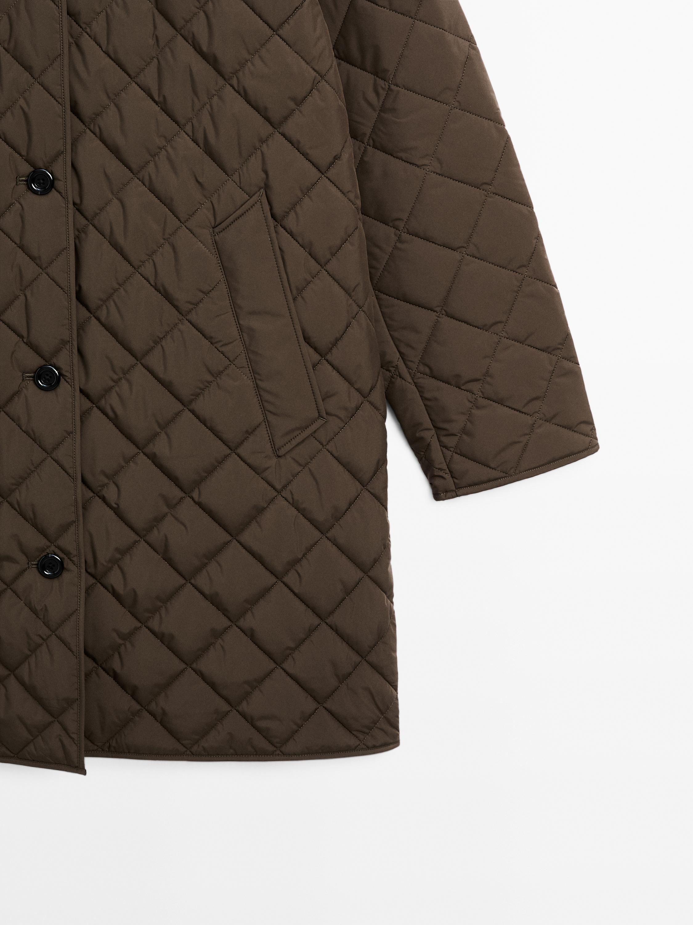 Long lightweight puffer jacket