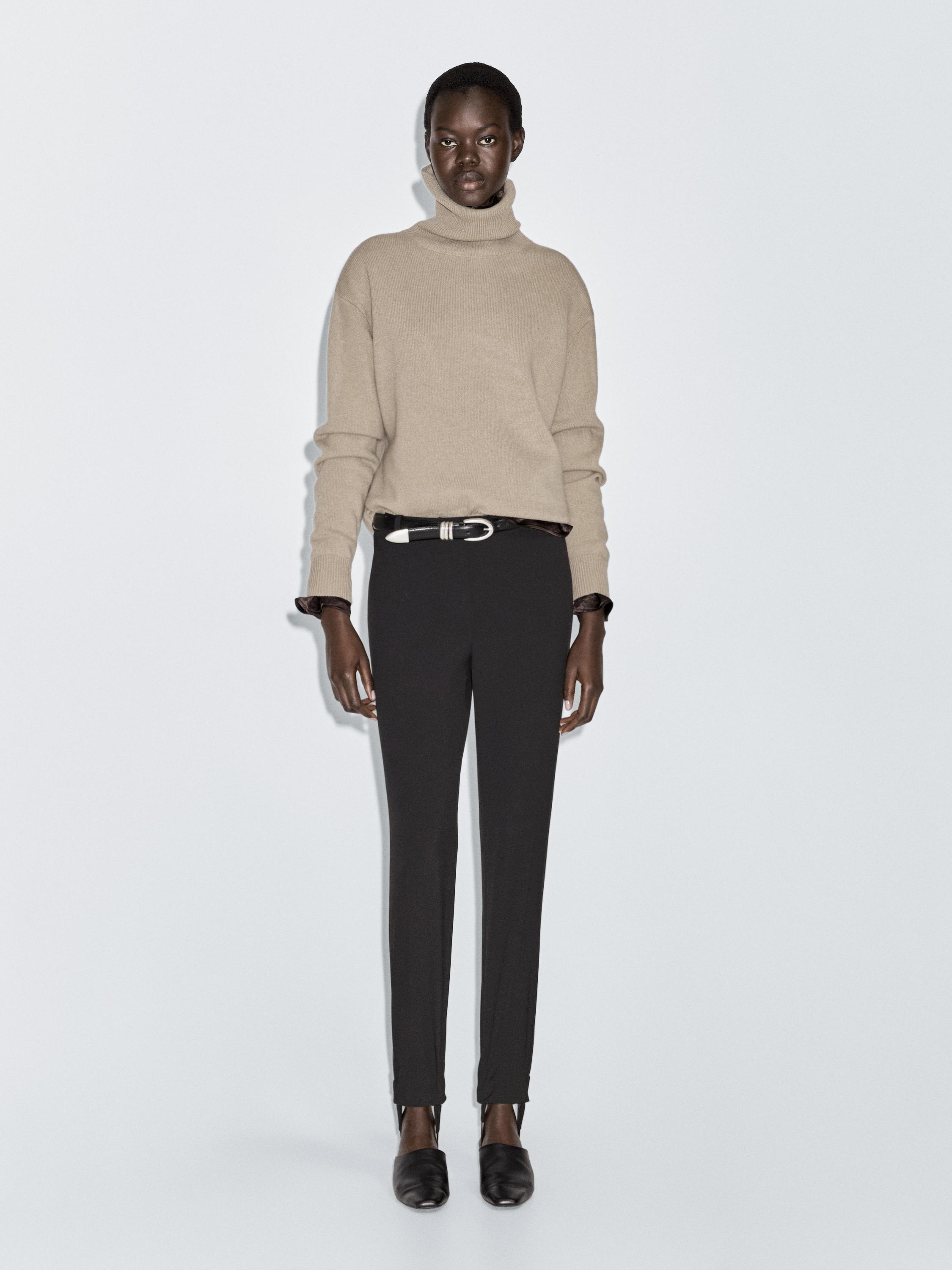 Wool blend high neck sweater