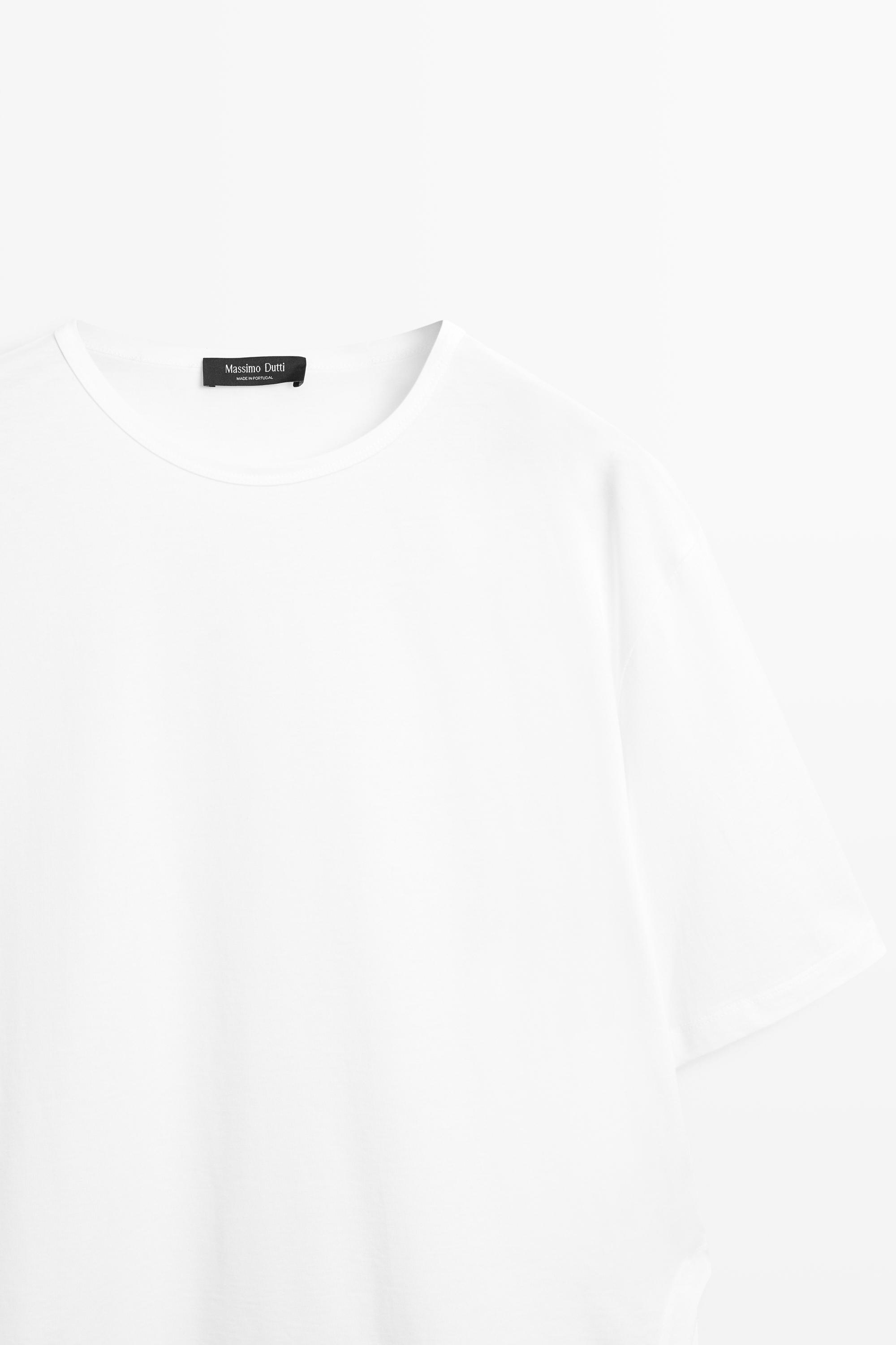Flowing 100% cotton T-shirt — WHITE