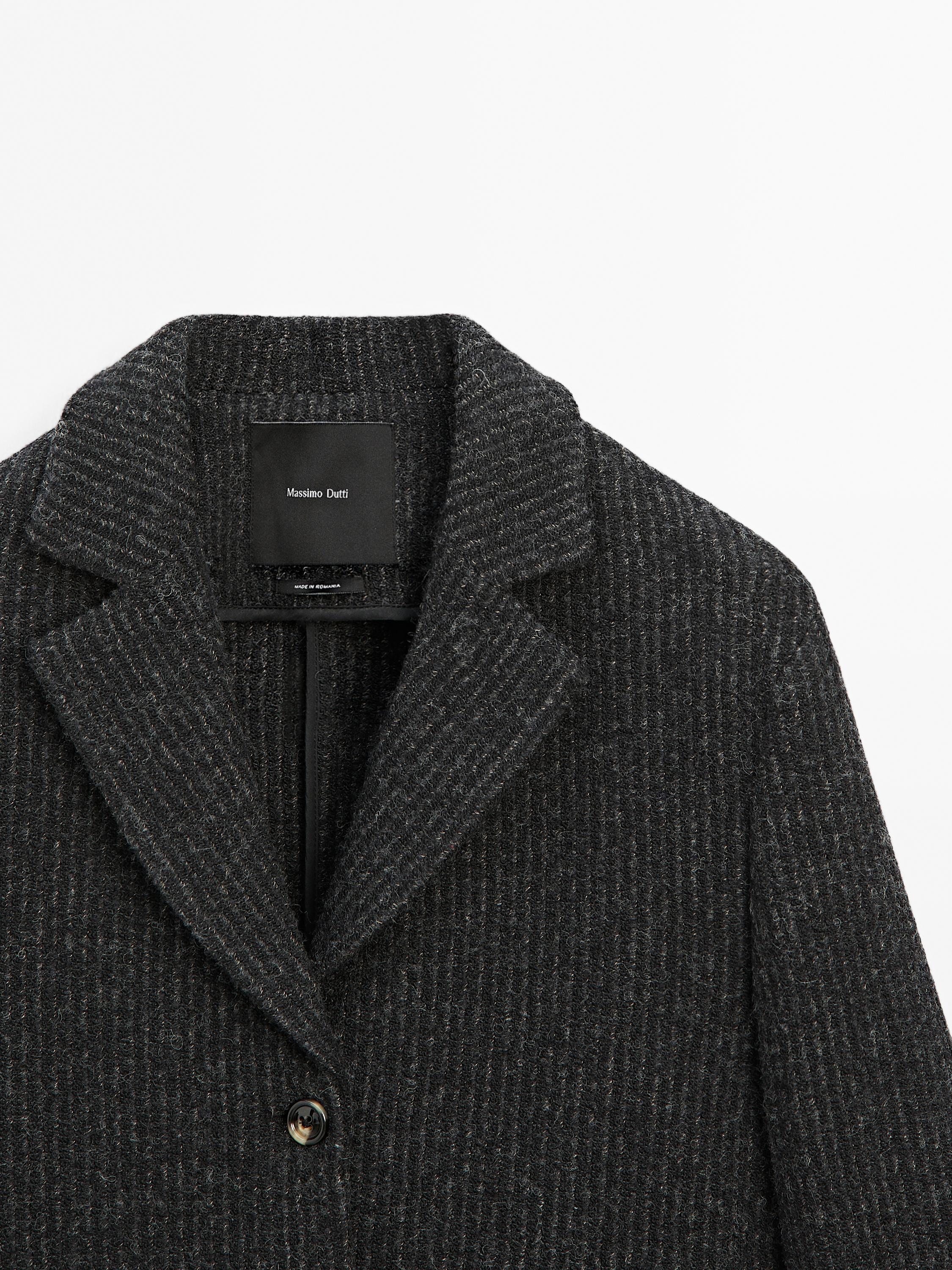 Manteau mi-long laine mélangée