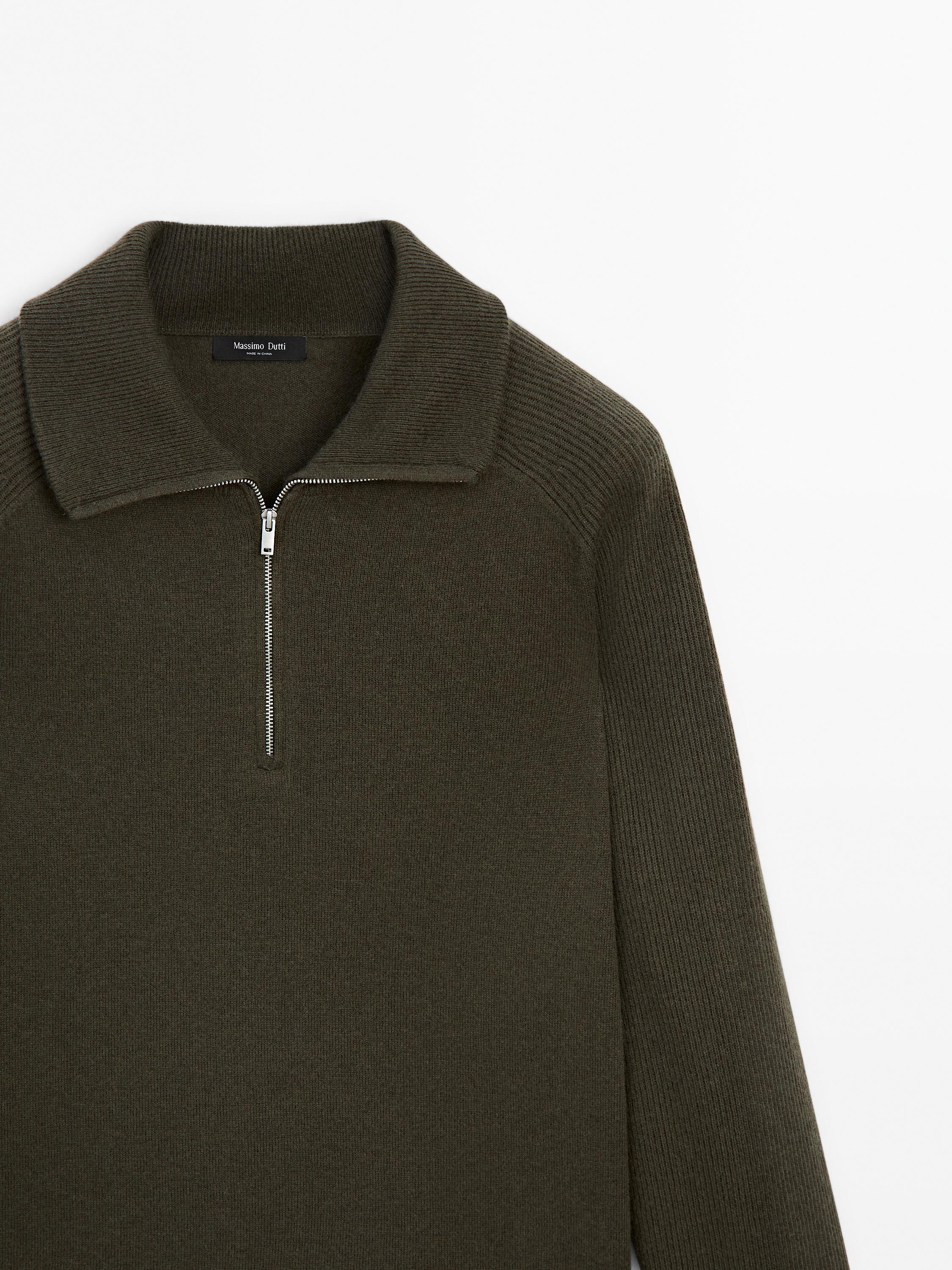 Mock neck knit sweater